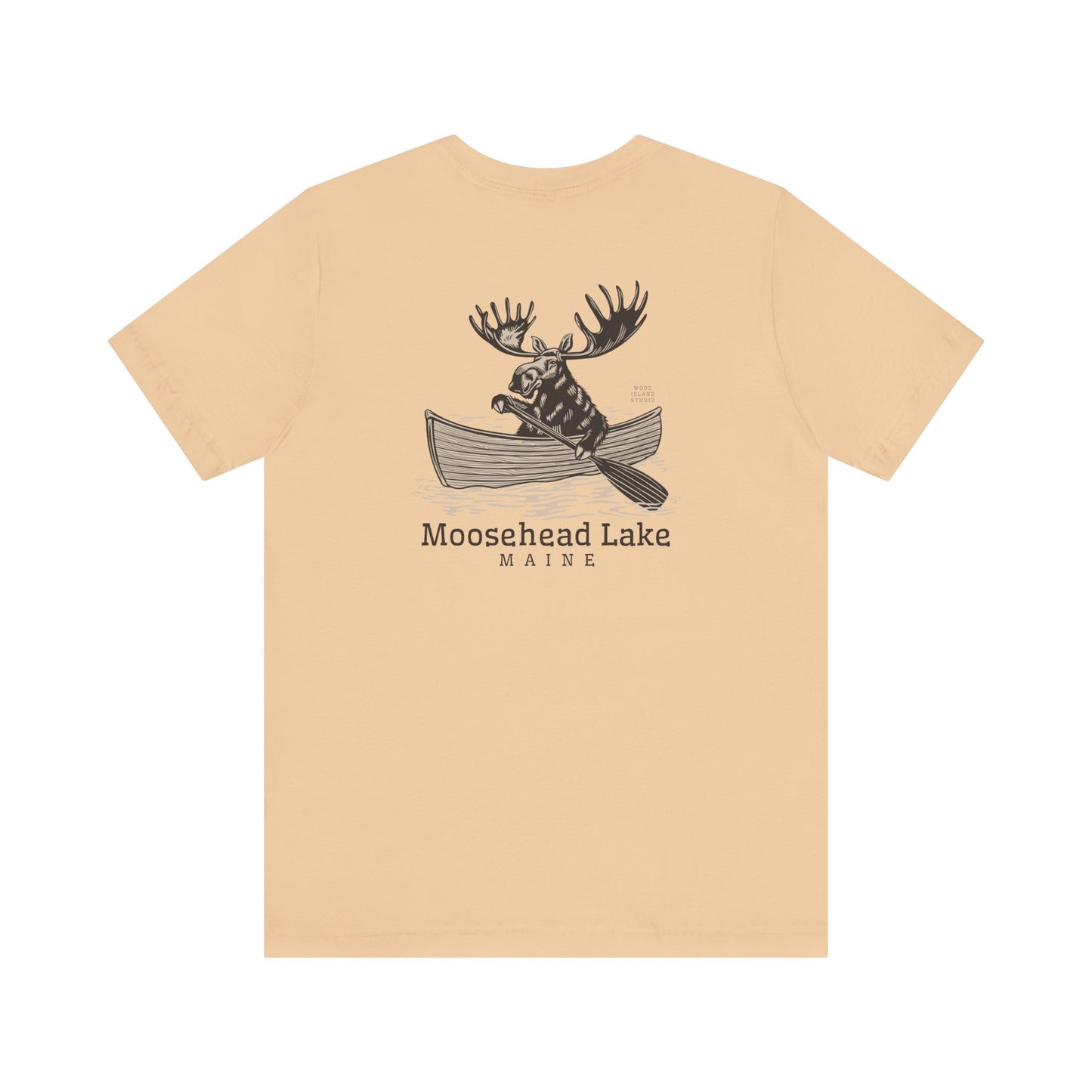 Moosehead Lake Maine Moose Rowing Adventure Tee - Unisex Jersey Short Sleeve T-Shirt