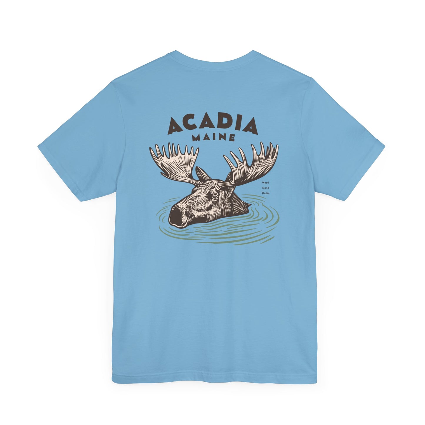 Acadia Maine Moose Graphic Tee - Unisex Short Sleeve T-Shirt