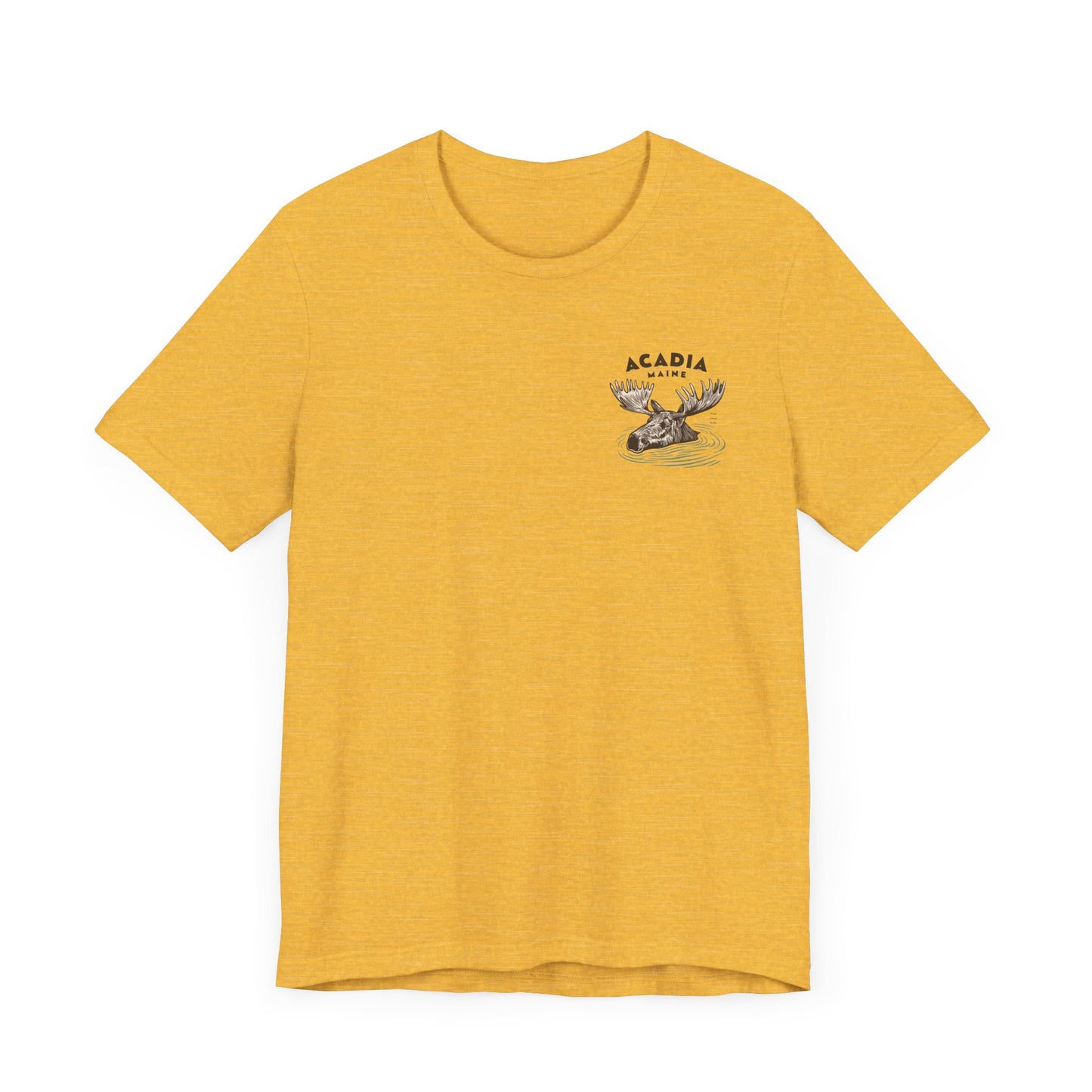 Acadia Maine Moose Graphic Tee - Unisex Short Sleeve T-Shirt