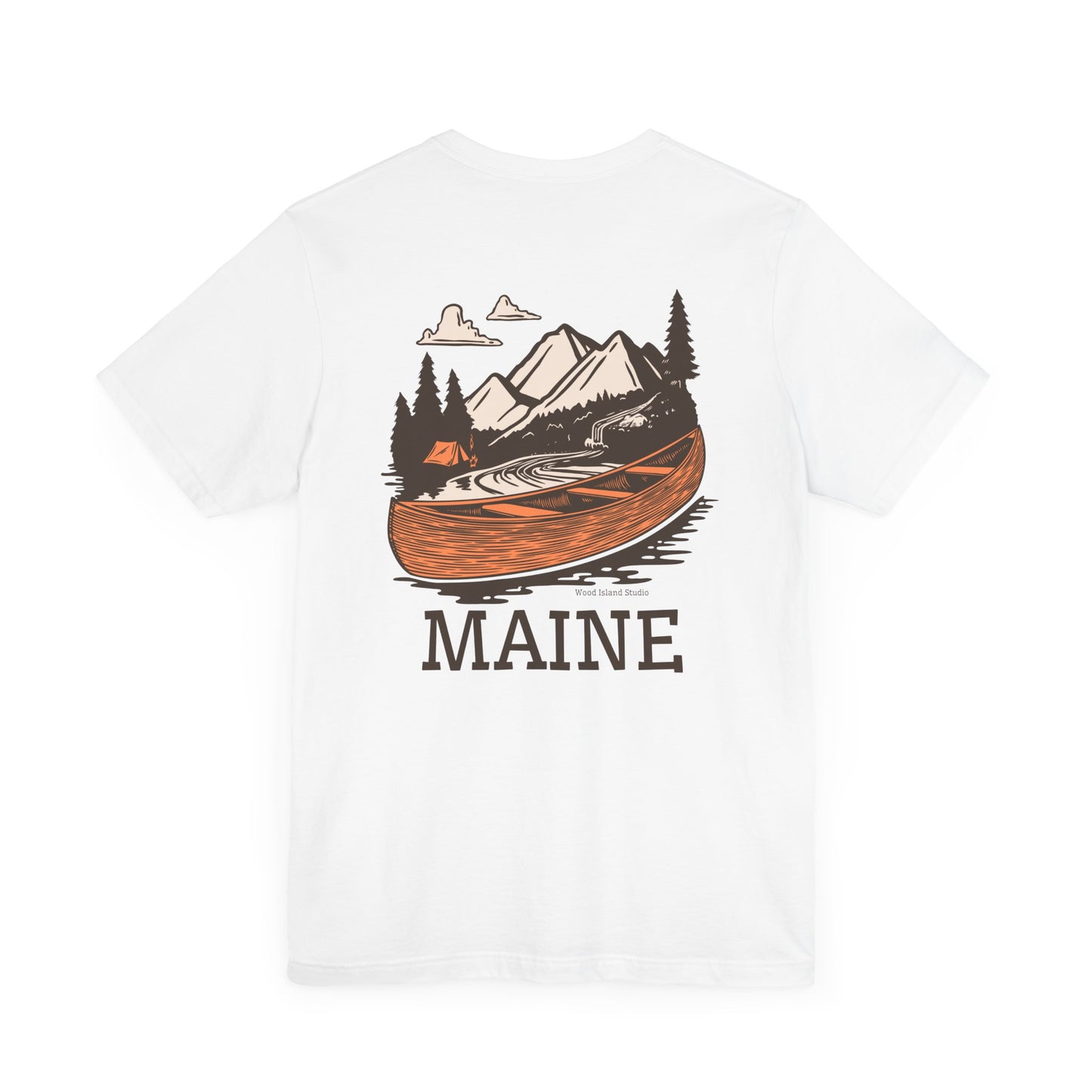 Canoeing in Maine Graphic Unisex Tee
