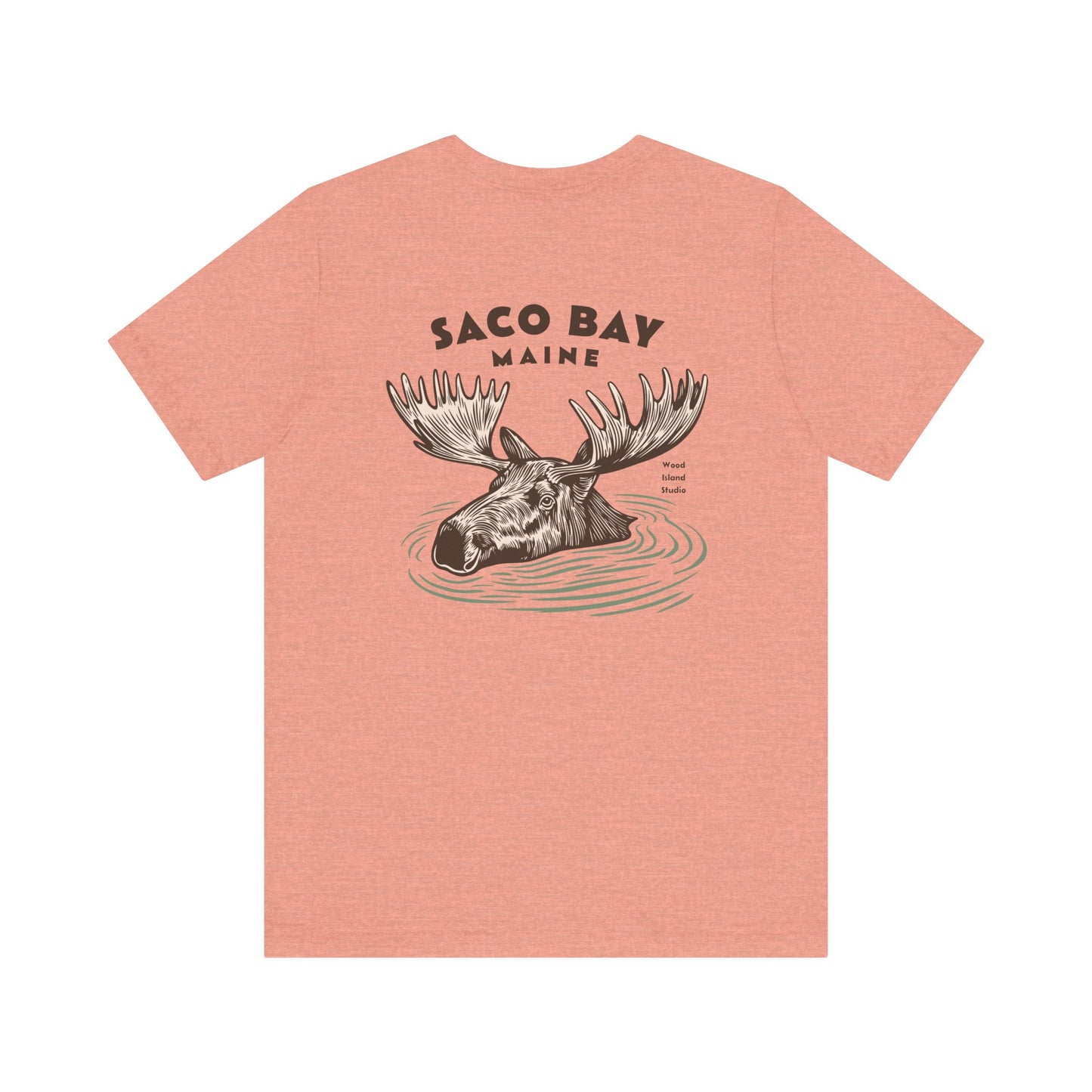 Saco Bay Maine Moose Humor Graphic Tee - Unisex Short Sleeve T-Shirt
