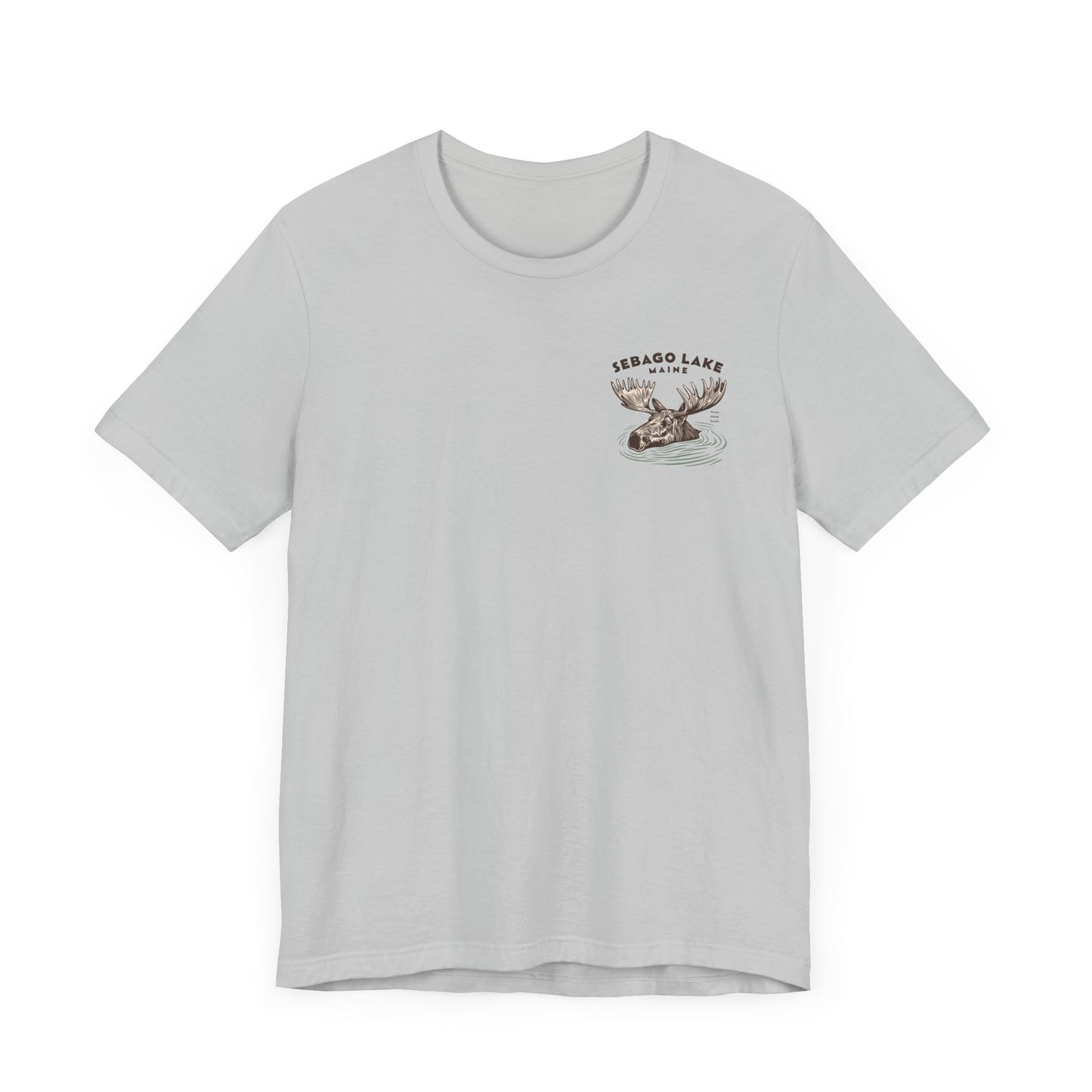 Sebago Lake Maine Moose Graphic Tee - Unisex Short Sleeve T-Shirt