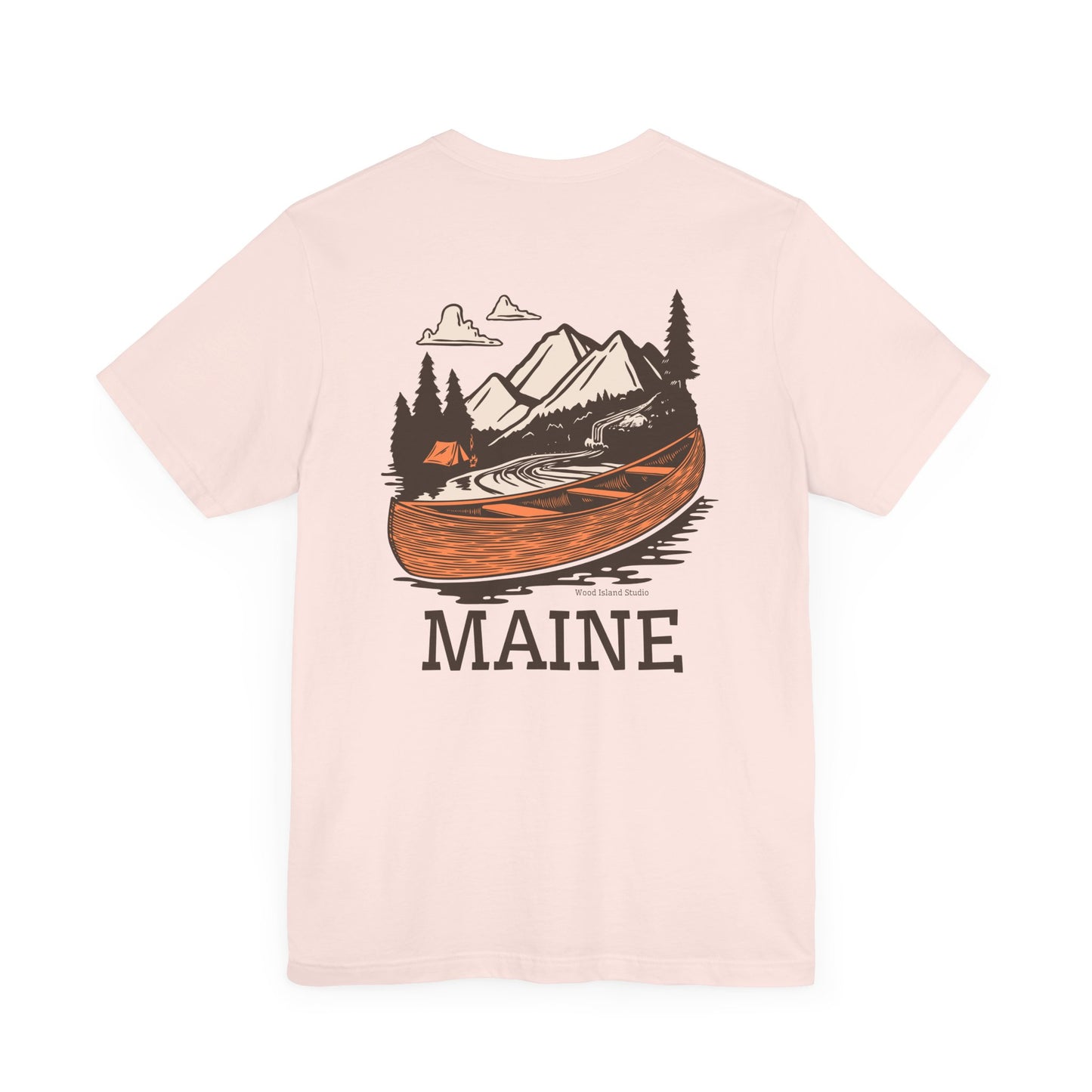 Canoeing in Maine Graphic Unisex Tee