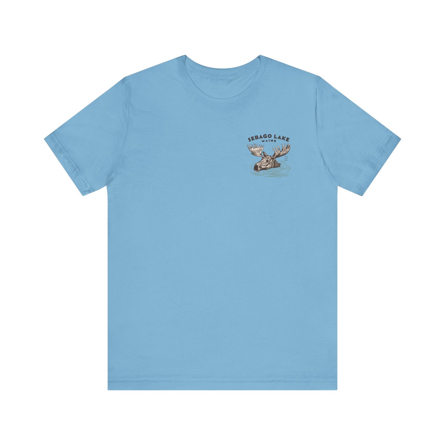 Sebago Lake Maine Moose Graphic Tee - Unisex Short Sleeve T-Shirt