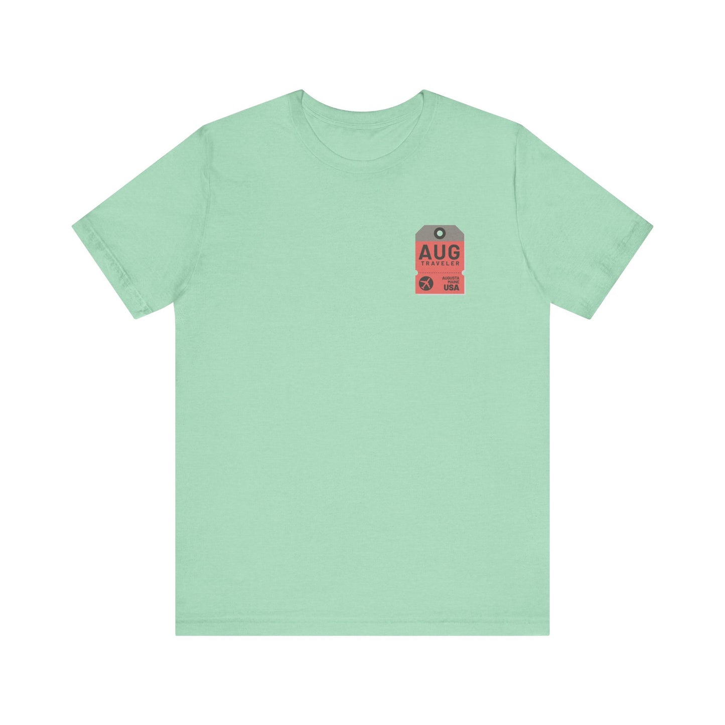 Augusta Maine Luggage Tag Graphic Tee AUG