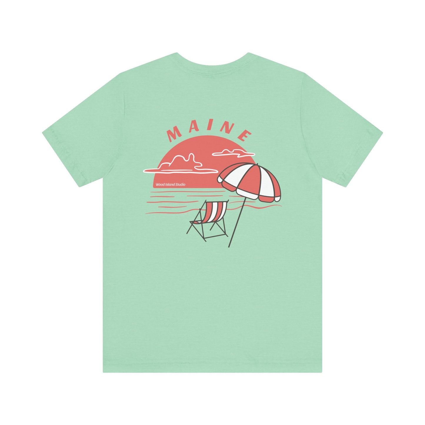 Maine Beach Umbrella Graphic Tee