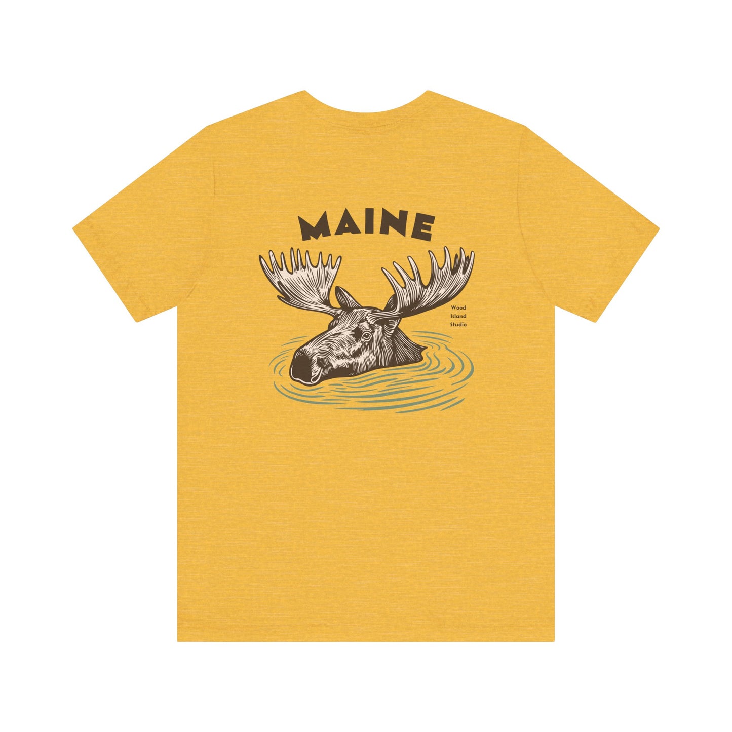 Maine Moose Humor Graphic Tee - Unisex Short Sleeve T-Shirt