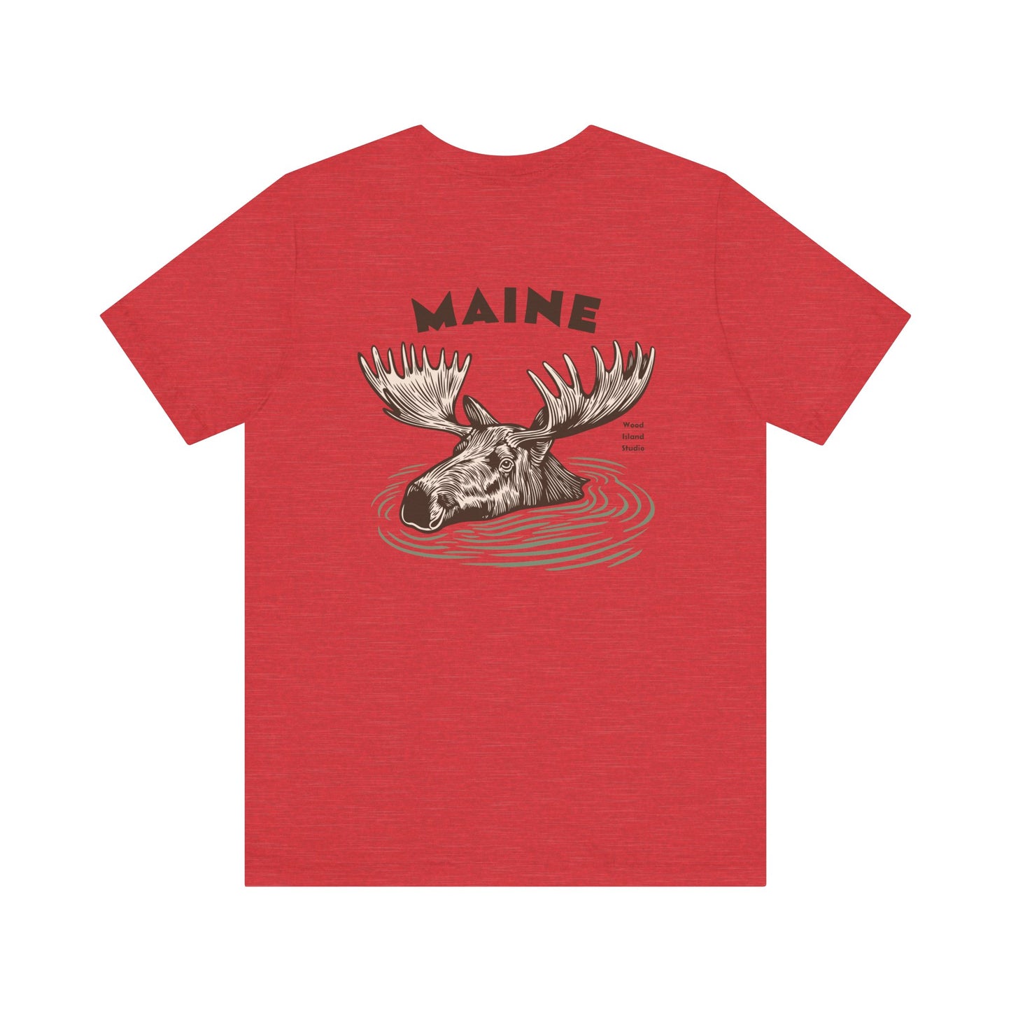 Maine Moose Humor Graphic Tee - Unisex Short Sleeve T-Shirt
