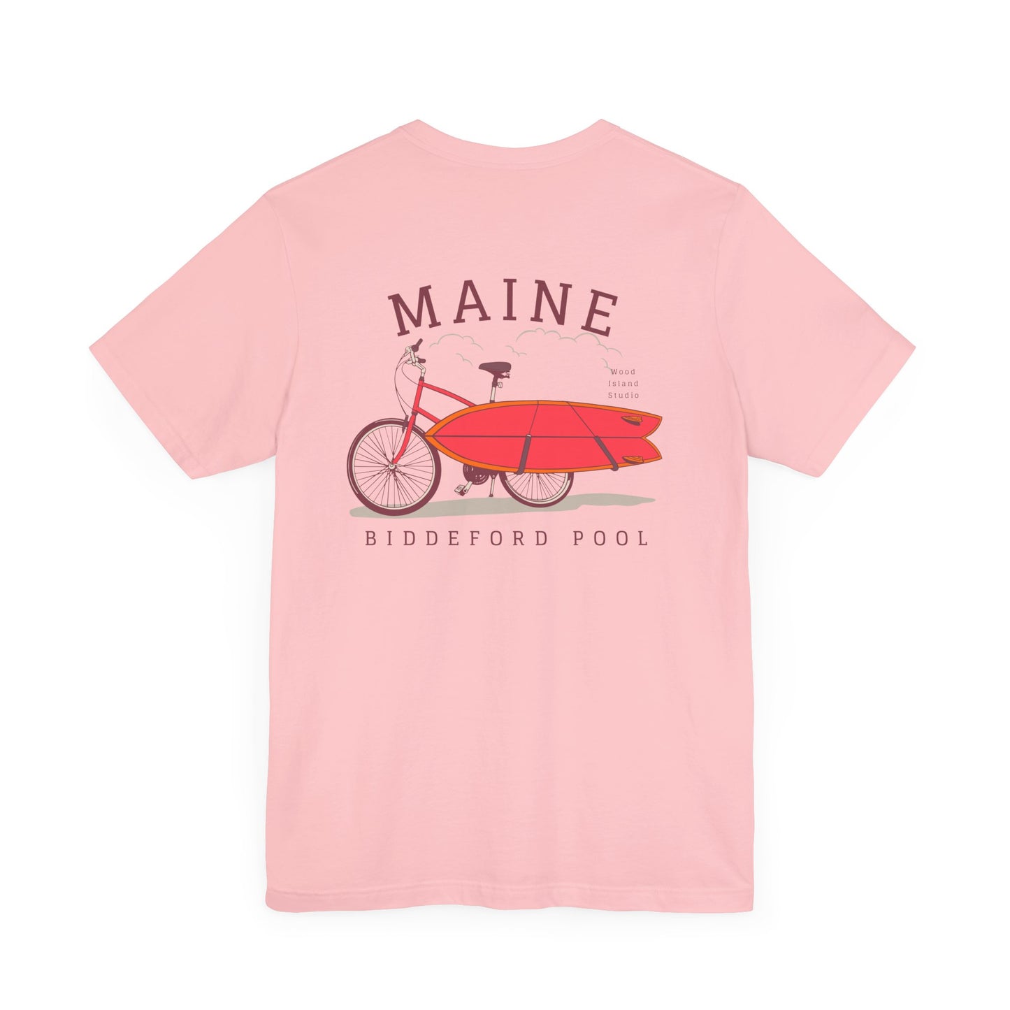 Biddeford Pool Maine Vintage Bike Surf Tee - Unisex Jersey Short Sleeve T-Shirt