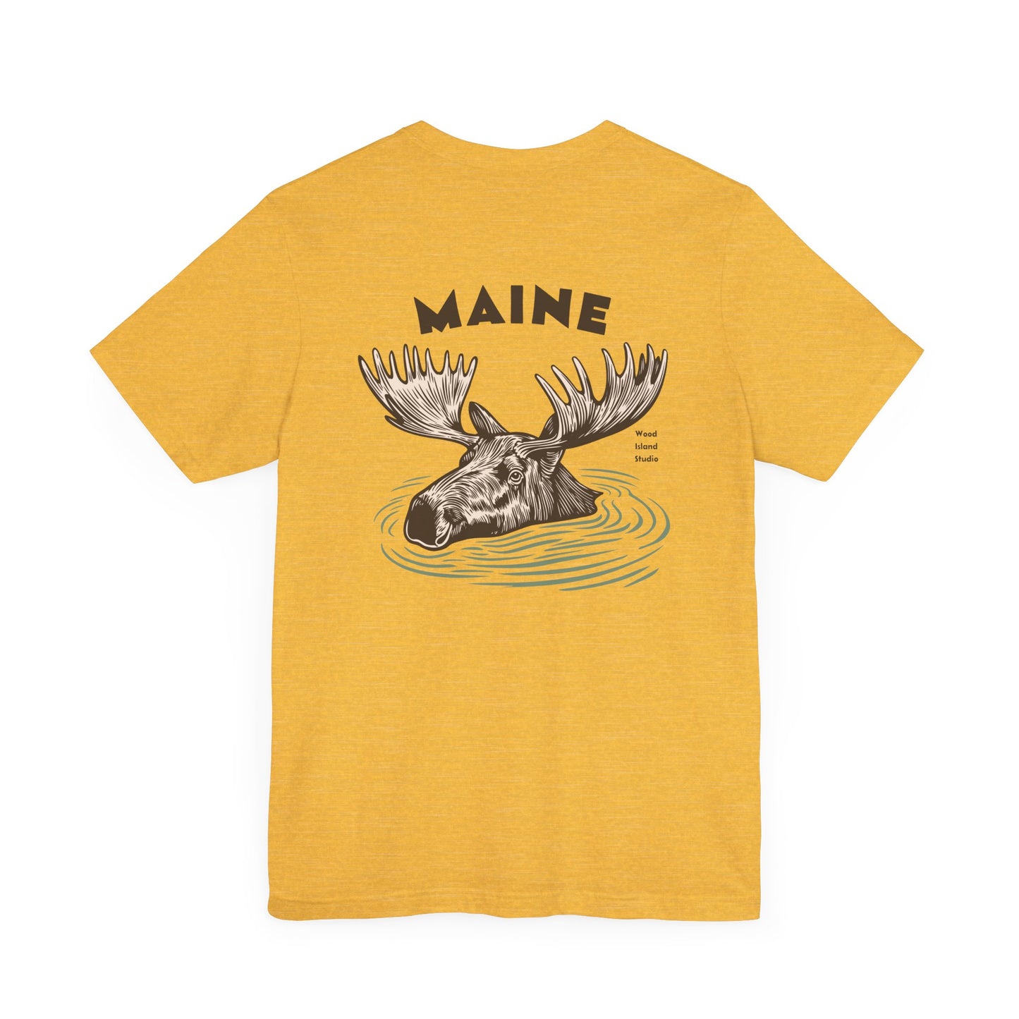 Maine Moose Humor Graphic Tee - Unisex Short Sleeve T-Shirt