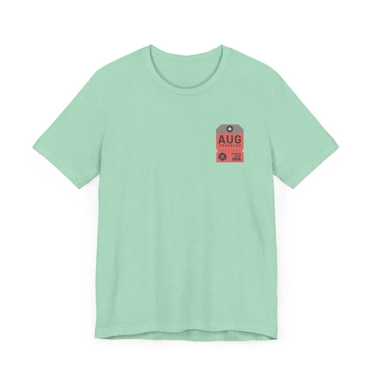 Augusta Maine Luggage Tag Graphic Tee AUG