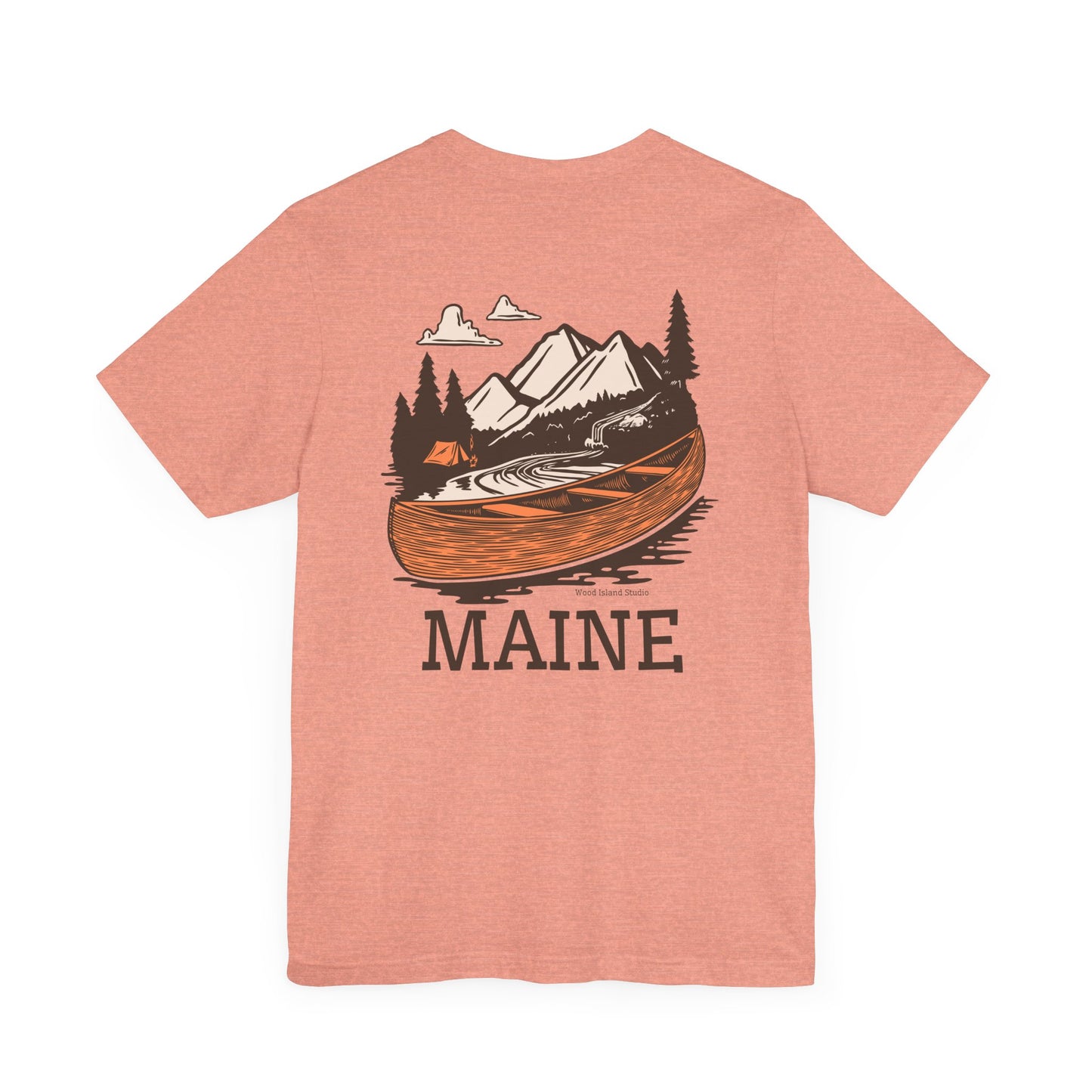 Canoeing in Maine Graphic Unisex Tee