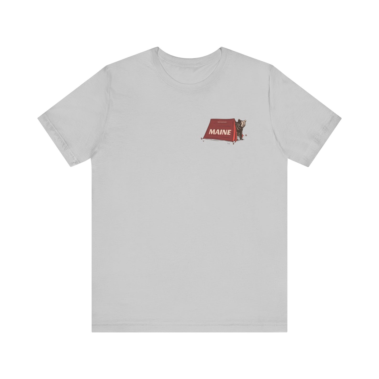 Camping Maine Bear Graphic Unisex Tee