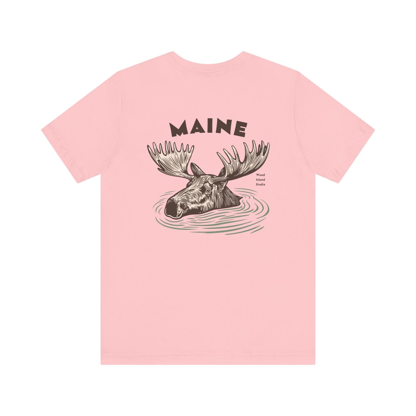 Maine Moose Humor Graphic Tee - Unisex Short Sleeve T-Shirt