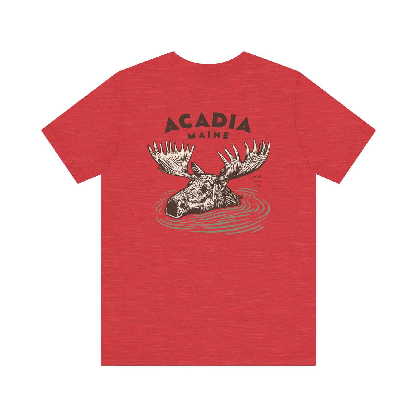 Acadia Maine Moose Graphic Tee - Unisex Short Sleeve T-Shirt