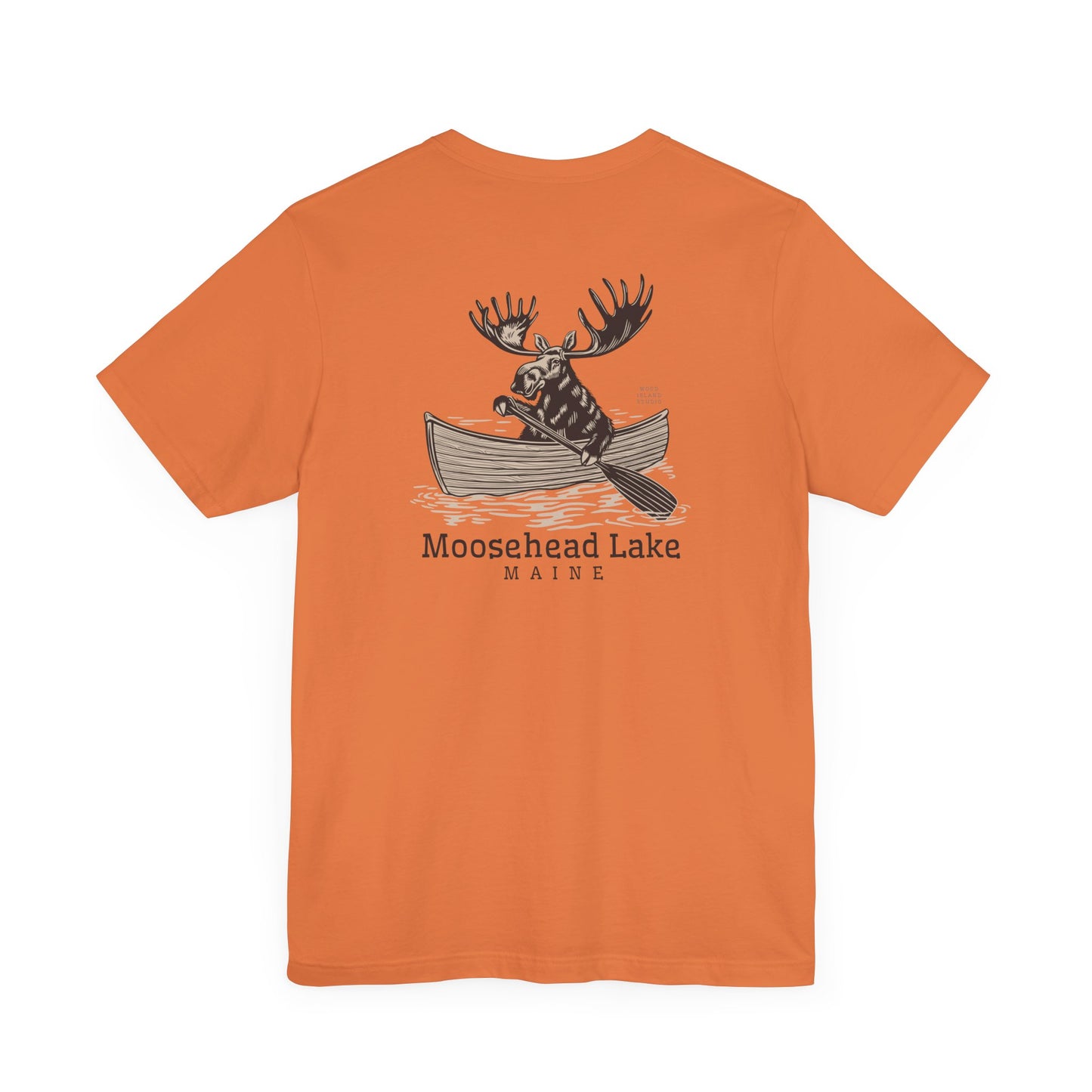 Moosehead Lake Maine Moose Rowing Adventure Tee - Unisex Jersey Short Sleeve T-Shirt