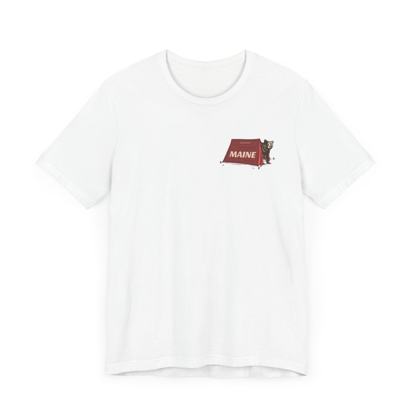 Camping Maine Bear Graphic Unisex Tee