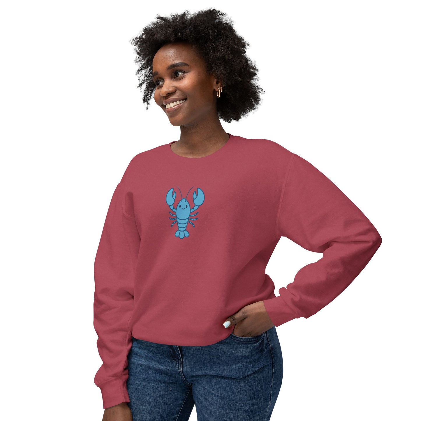 Cozy Maine Blue Lobster Crewneck SWEATSHIRT - Unisex Lightweight