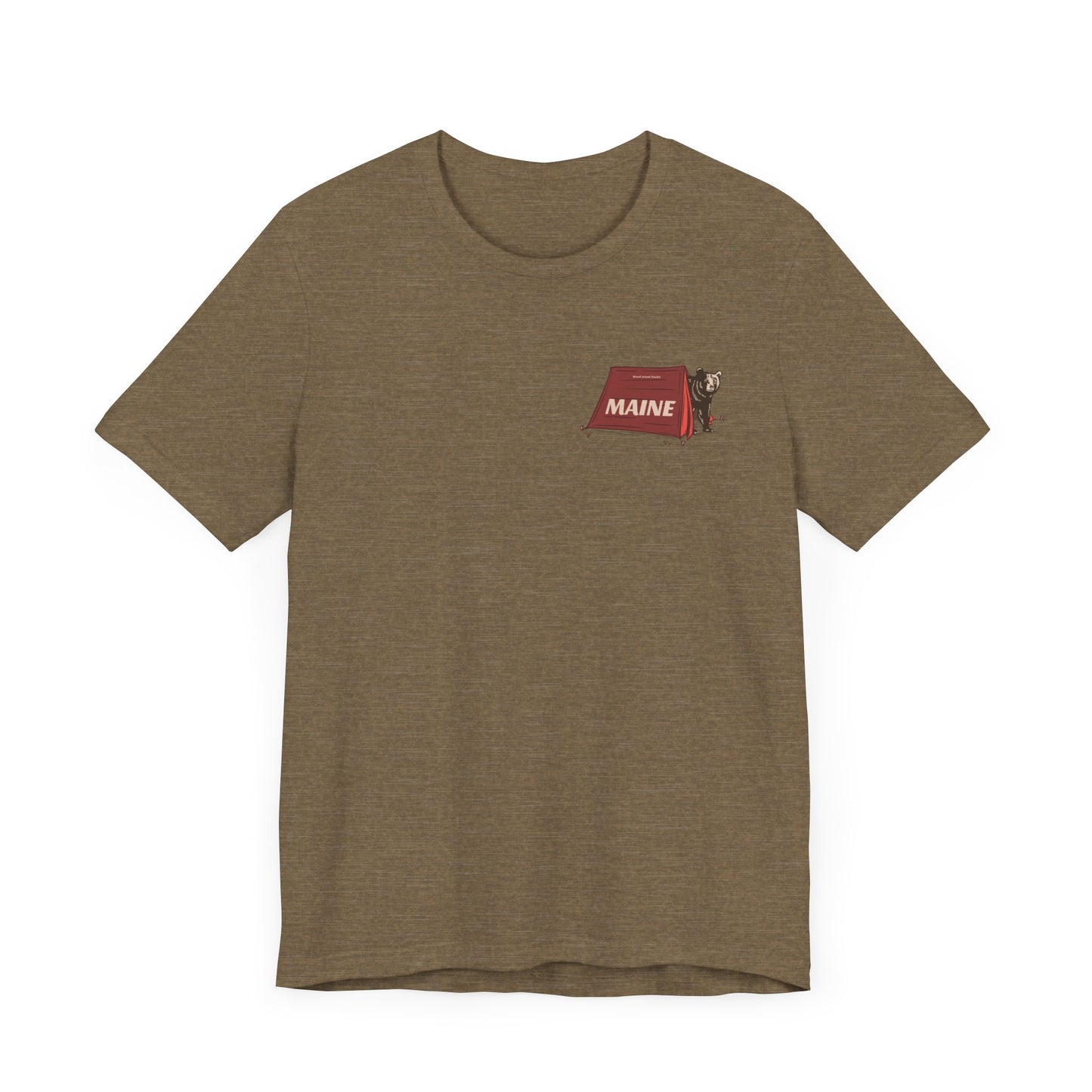Camping Maine Bear Graphic Unisex Tee