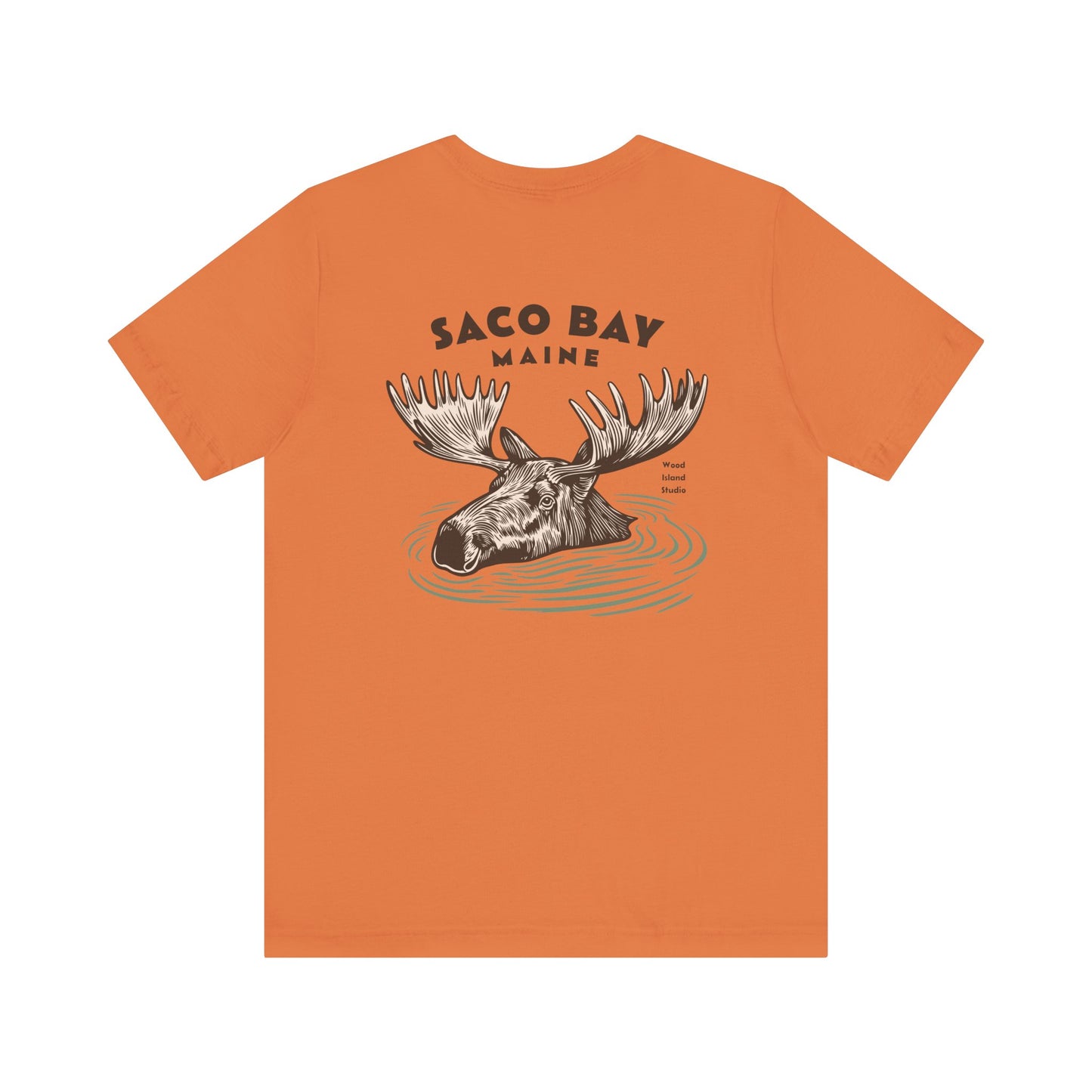 Saco Bay Maine Moose Humor Graphic Tee - Unisex Short Sleeve T-Shirt