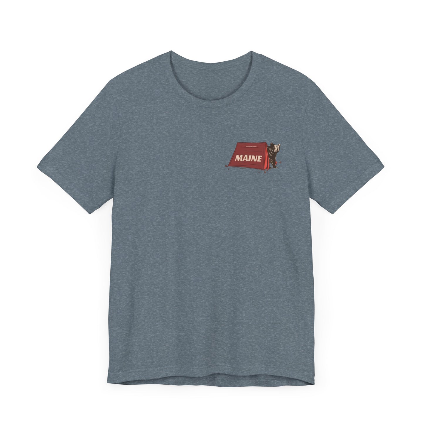 Camping Maine Bear Graphic Unisex Tee