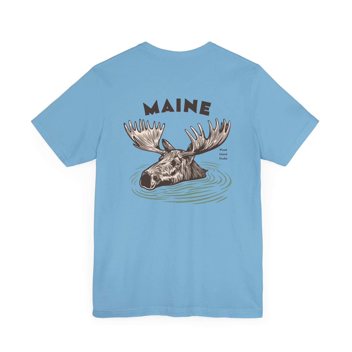 Maine Moose Humor Graphic Tee - Unisex Short Sleeve T-Shirt