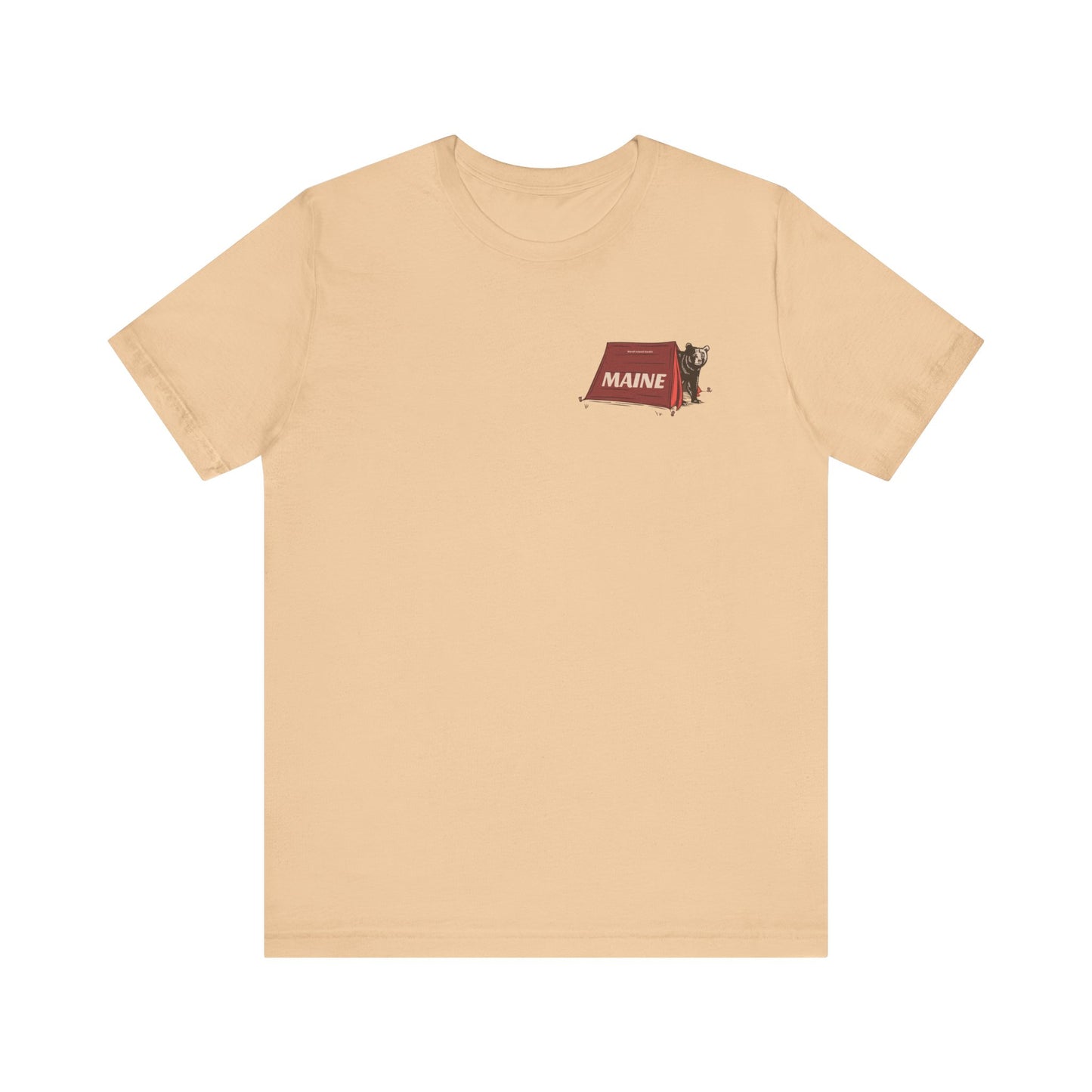 Camping Maine Bear Graphic Unisex Tee