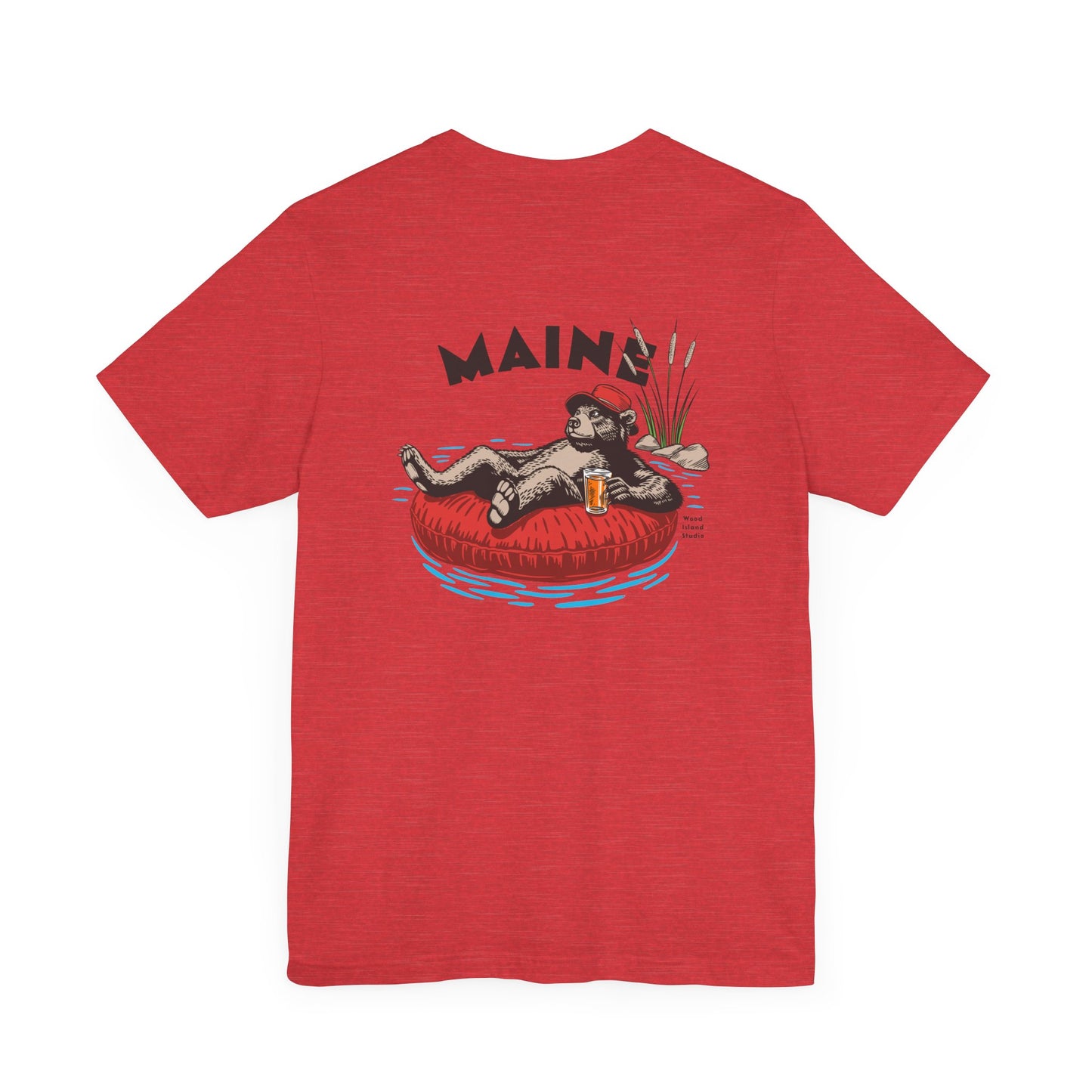 Maine Rafting Bear Graphic Tee