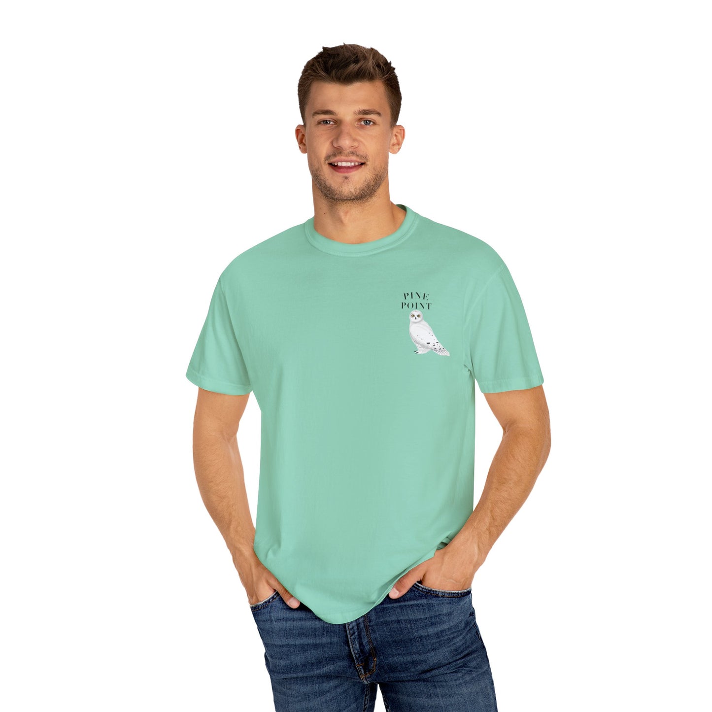 Pine Point Snowy Owl Tee – Comfort Colors 1717