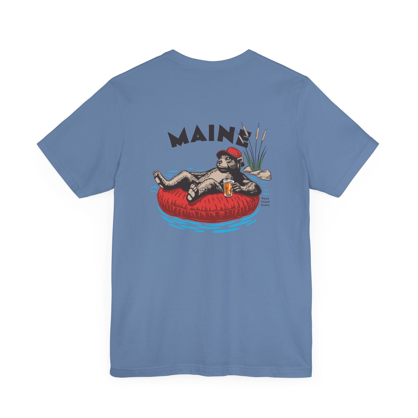 Maine Rafting Bear Graphic Tee