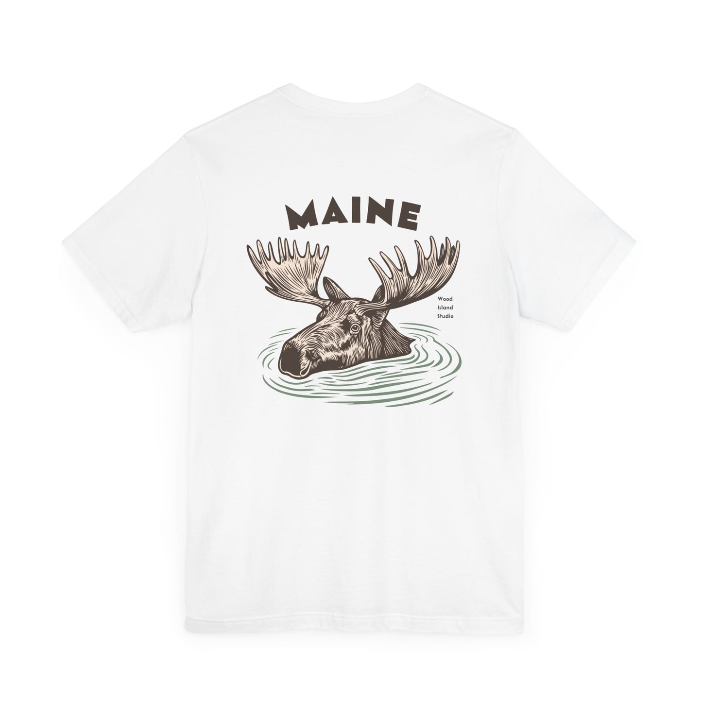 Maine Moose Humor Graphic Tee - Unisex Short Sleeve T-Shirt