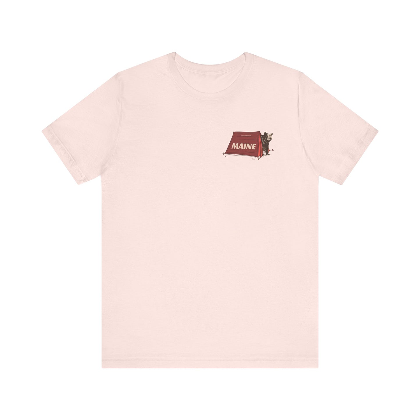 Camping Maine Bear Graphic Unisex Tee