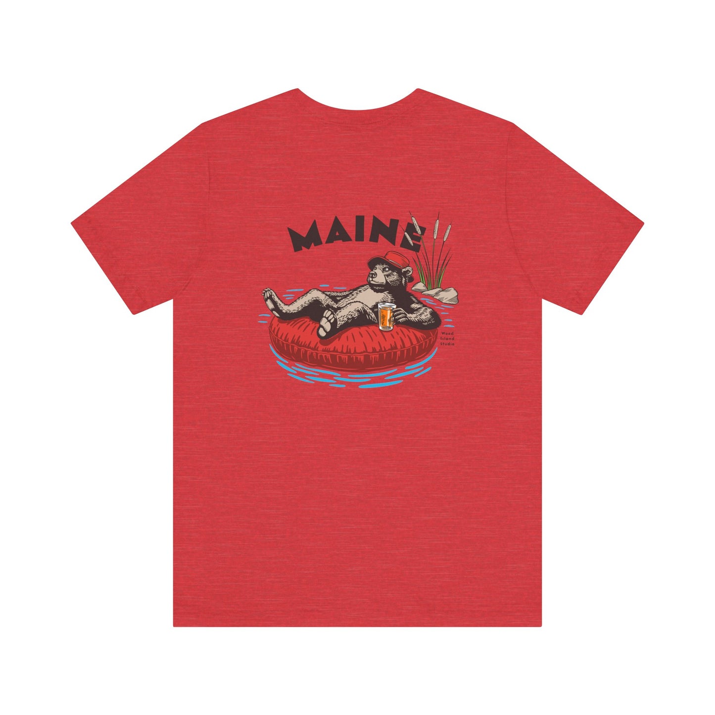 Maine Rafting Bear Graphic Tee