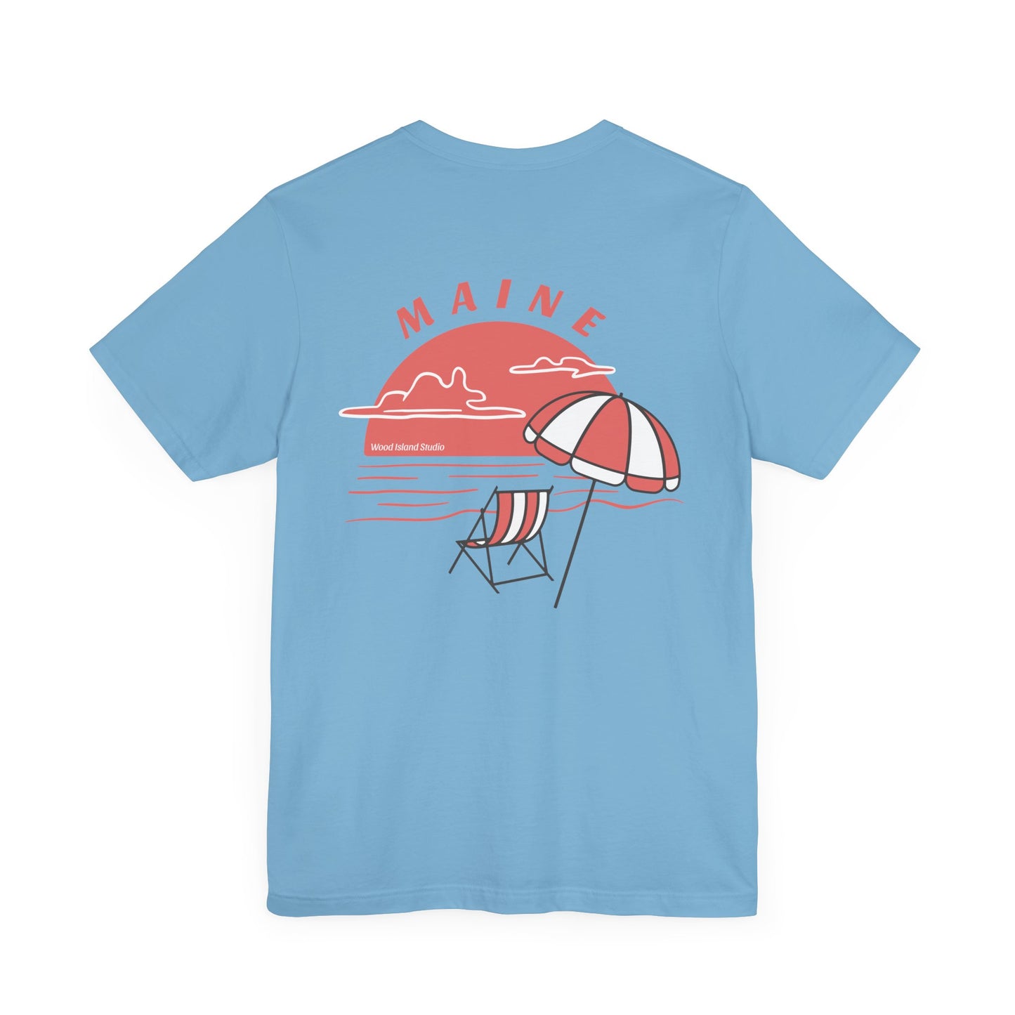 Maine Beach Umbrella Graphic Tee