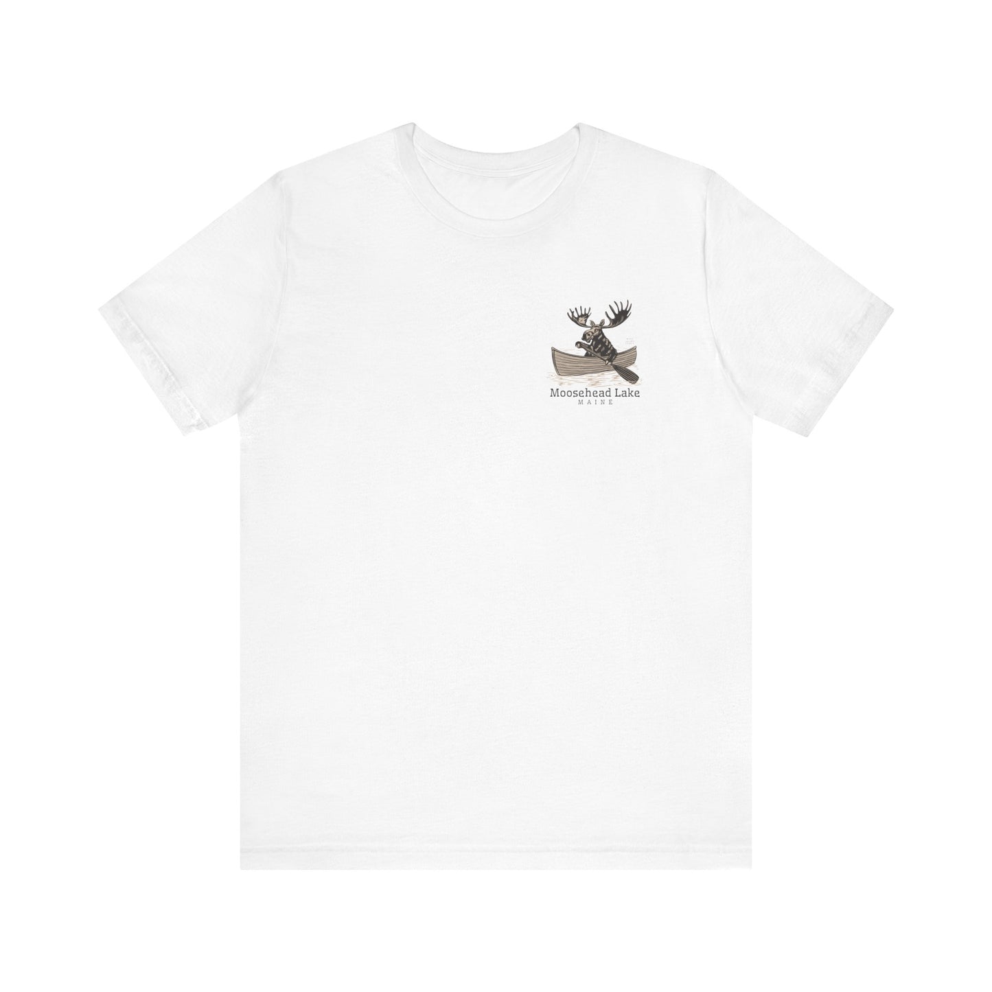 Moosehead Lake Maine Moose Rowing Adventure Tee - Unisex Jersey Short Sleeve T-Shirt