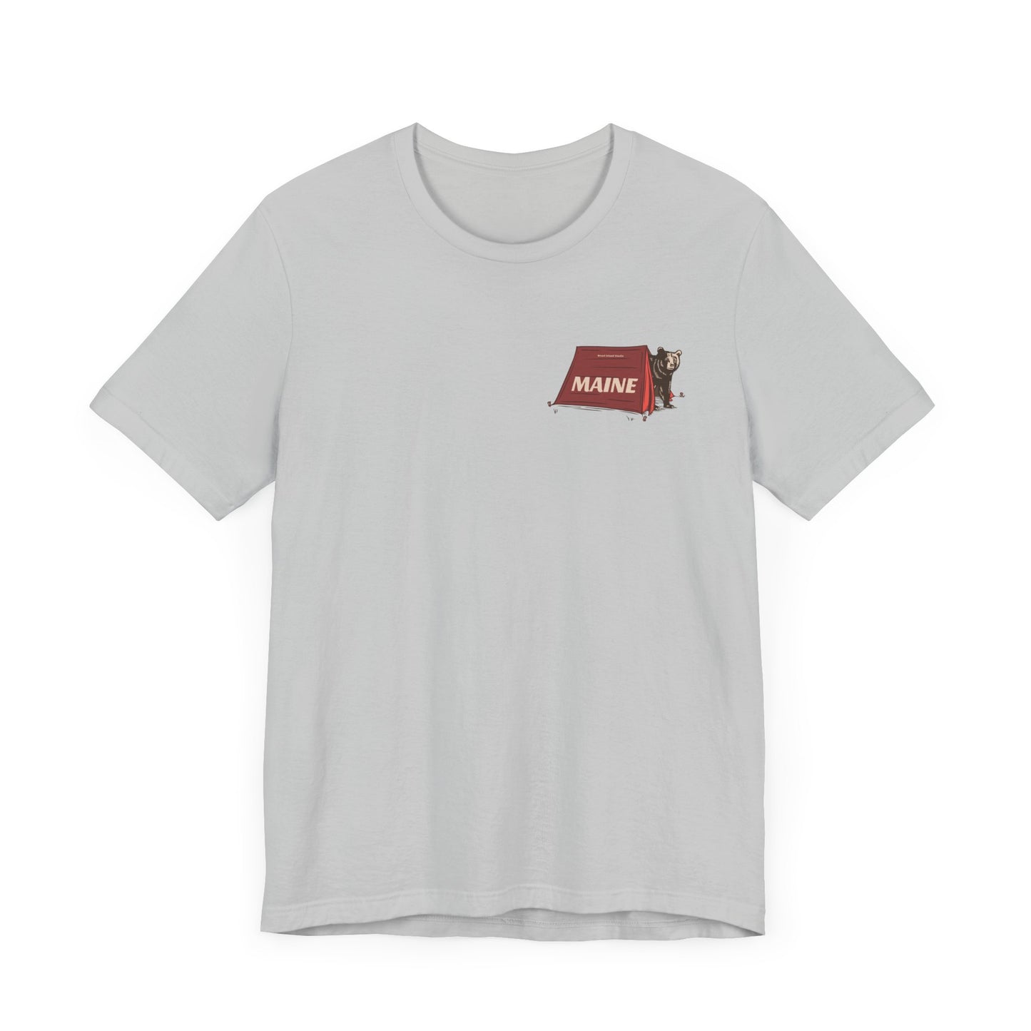 Camping Maine Bear Graphic Unisex Tee