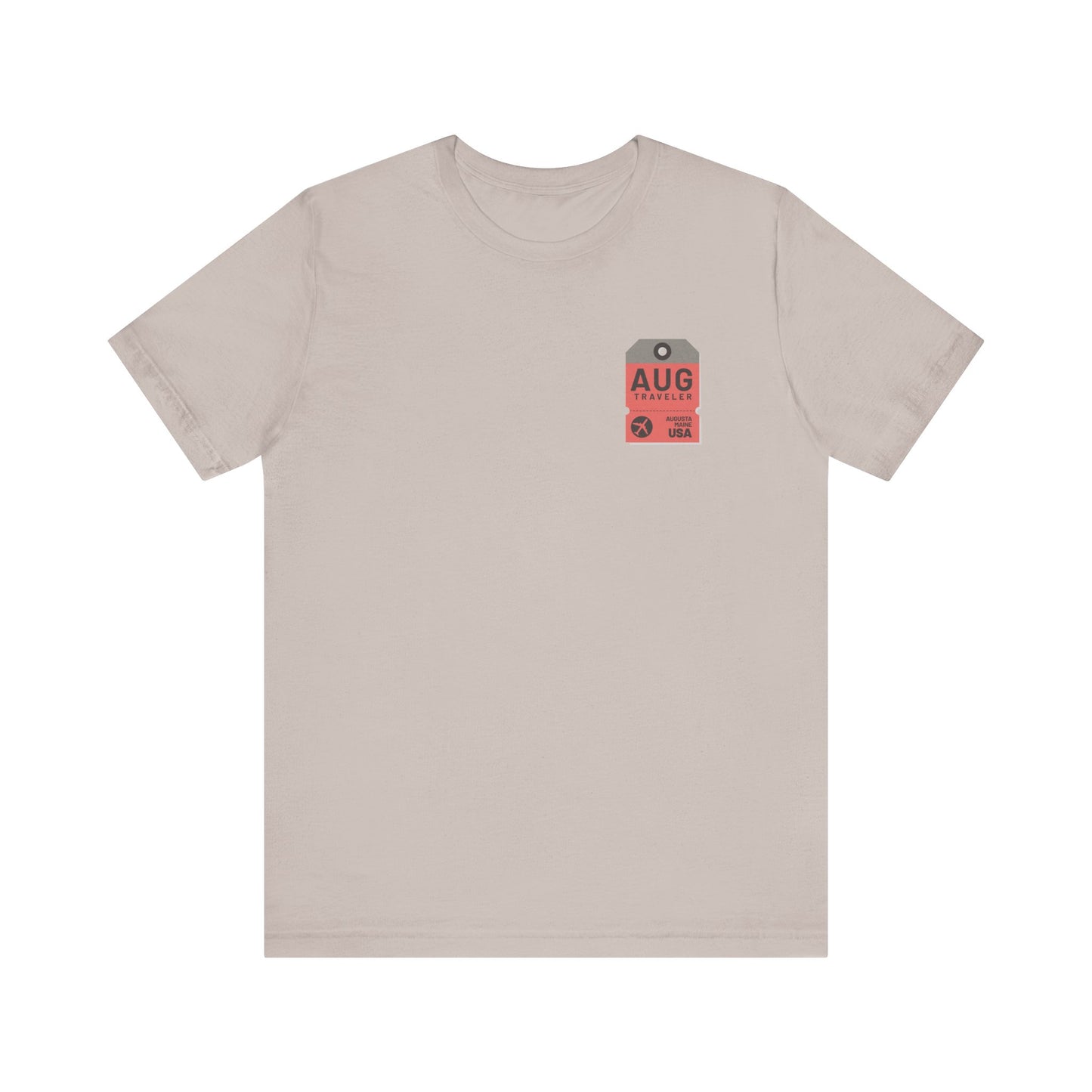 Augusta Maine Luggage Tag Graphic Tee AUG