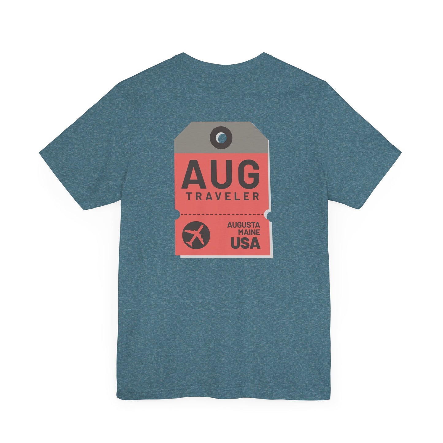 Augusta Maine Luggage Tag Graphic Tee AUG