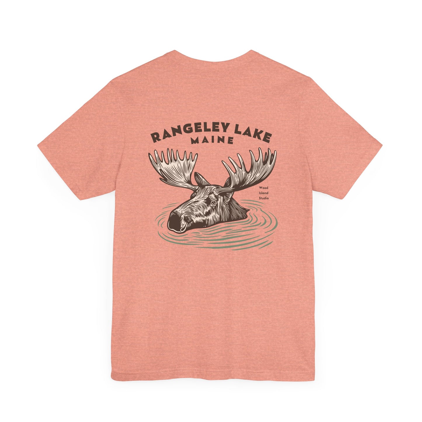 Rangeley Lake Maine Moose Graphic Tee - Unisex Short Sleeve T-Shirt