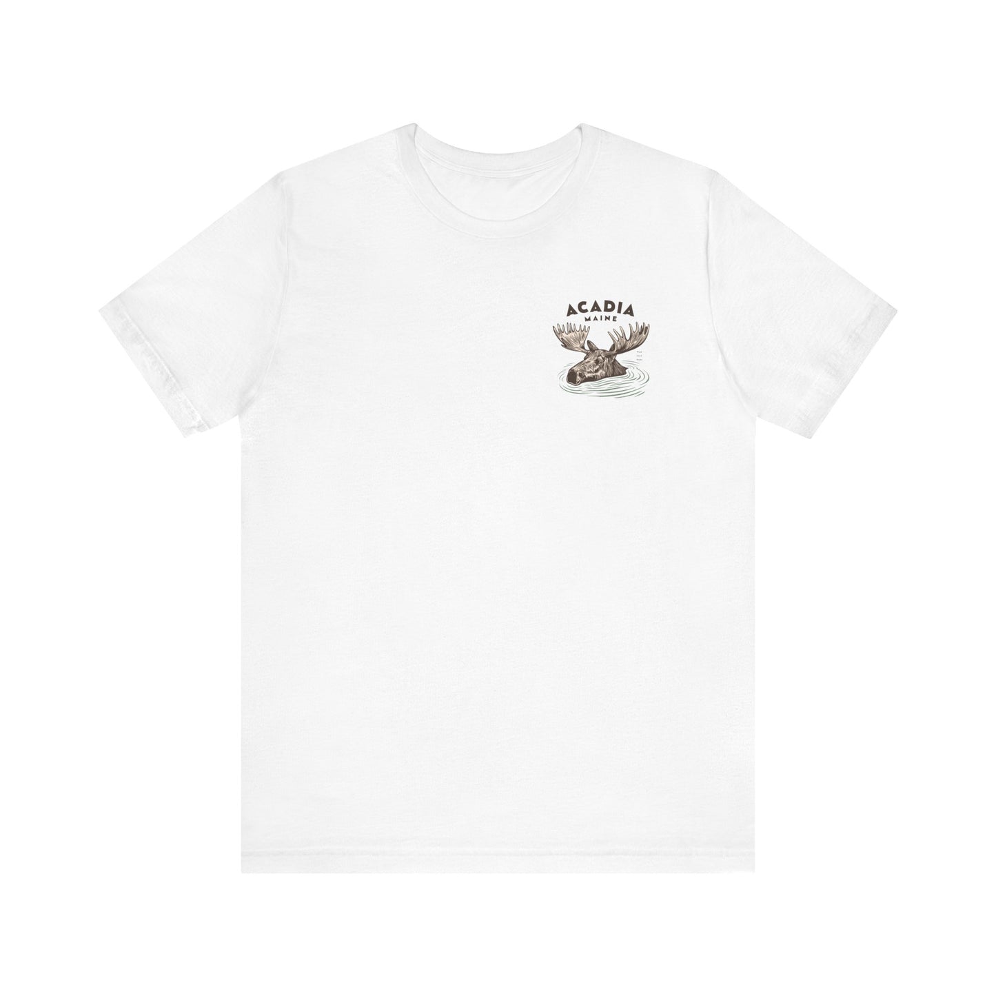 Acadia Maine Moose Graphic Tee - Unisex Short Sleeve T-Shirt