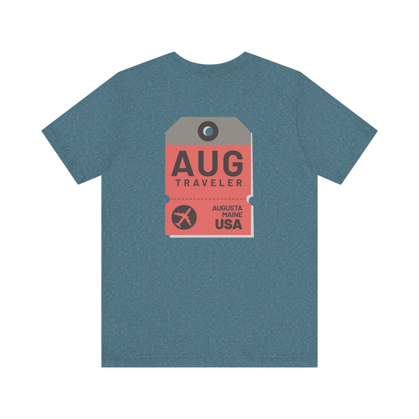 Augusta Maine Luggage Tag Graphic Tee AUG