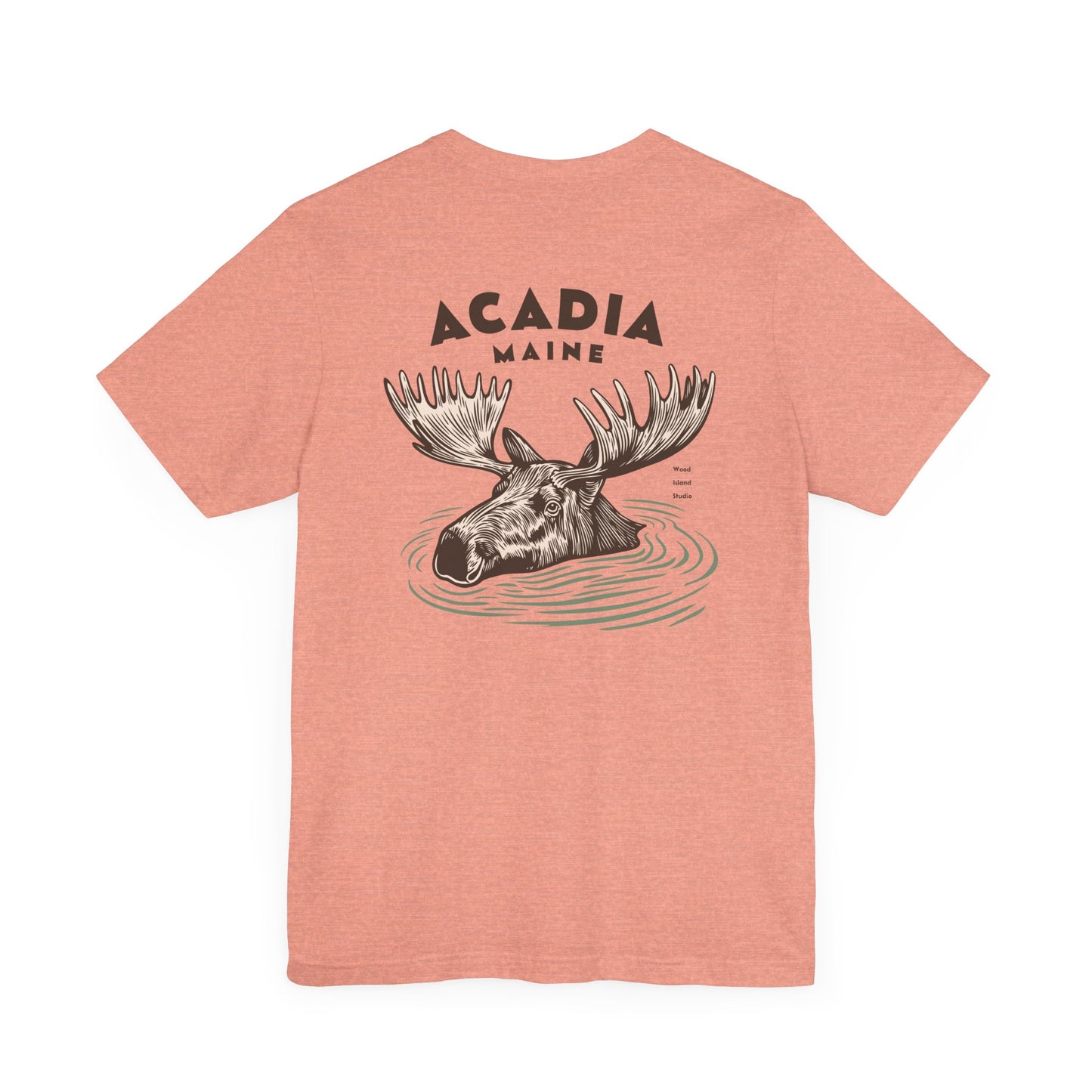 Acadia Maine Moose Graphic Tee - Unisex Short Sleeve T-Shirt