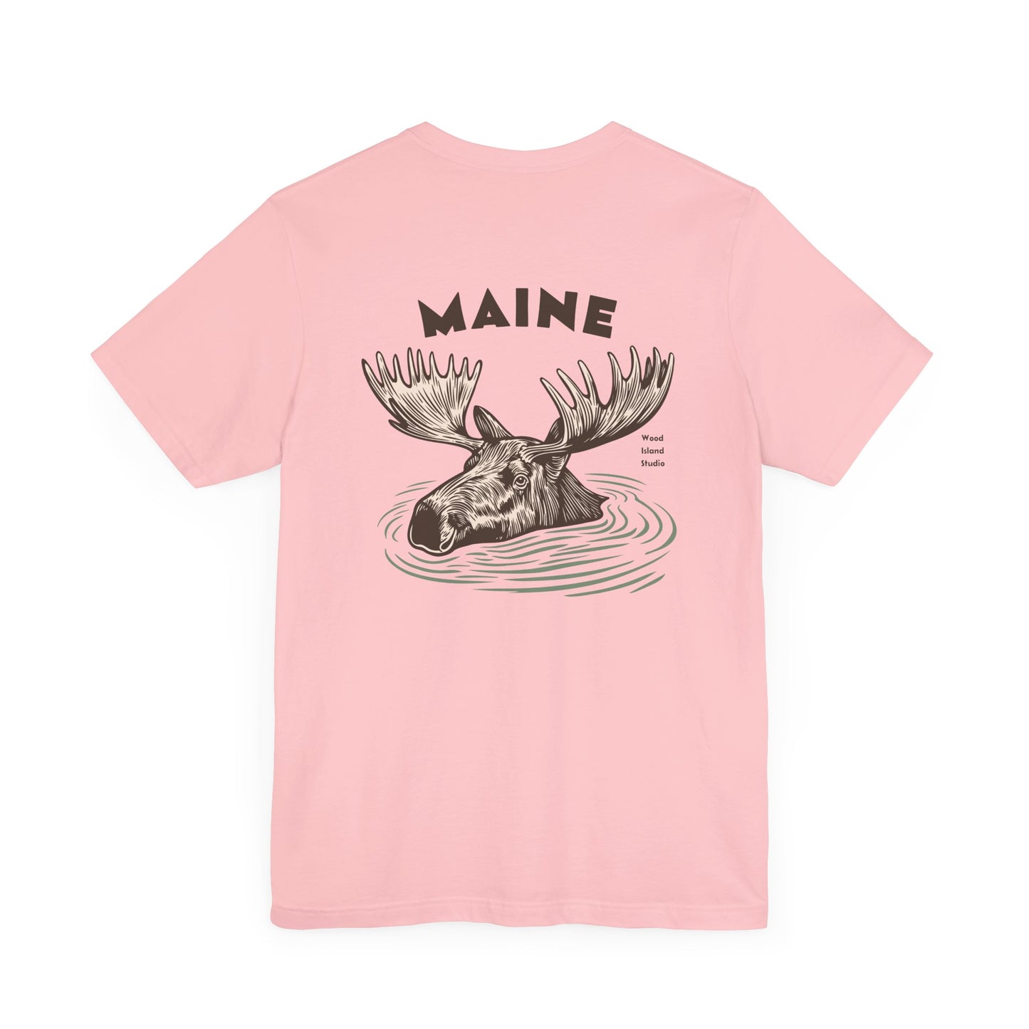 Maine Moose Humor Graphic Tee - Unisex Short Sleeve T-Shirt