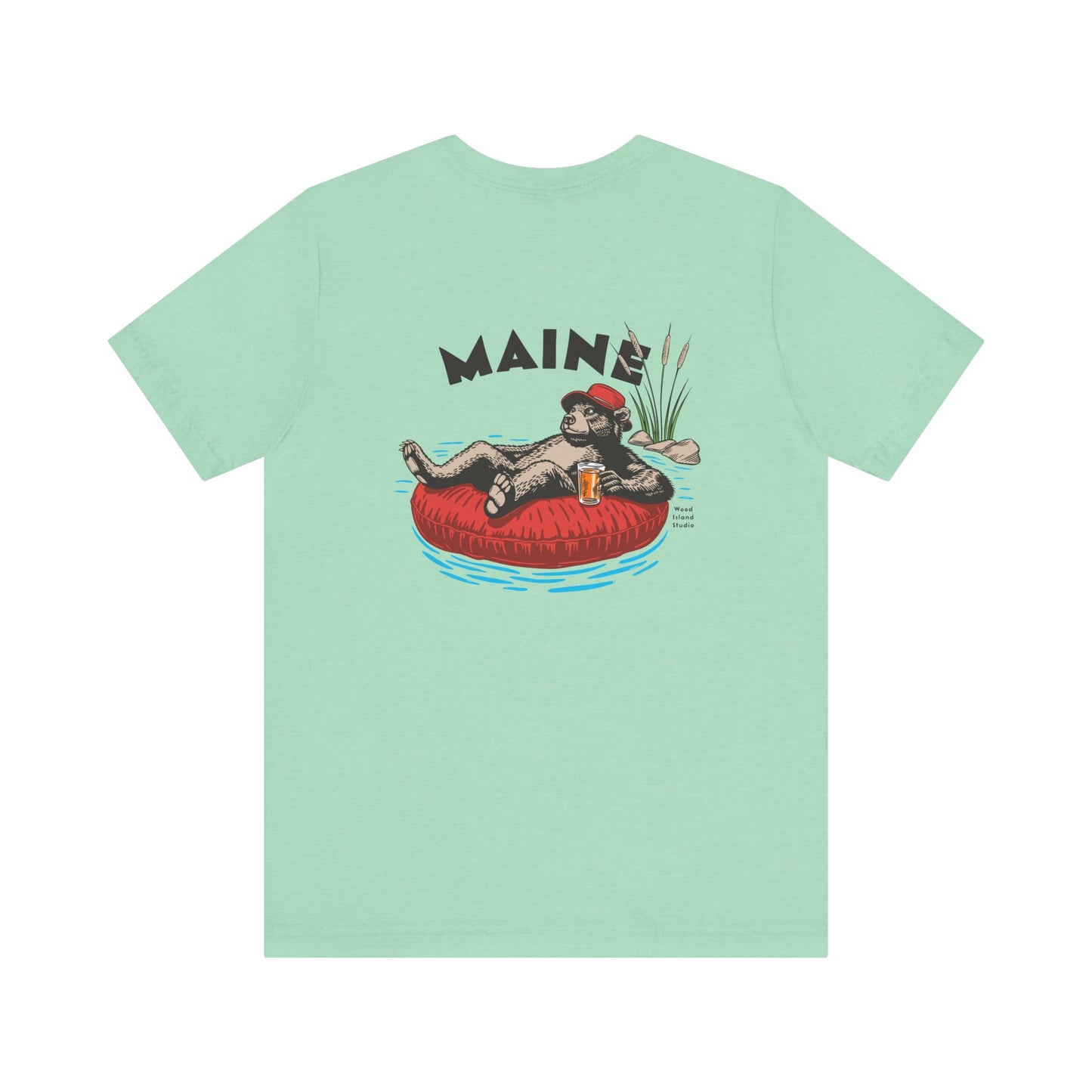 Maine Rafting Bear Graphic Tee