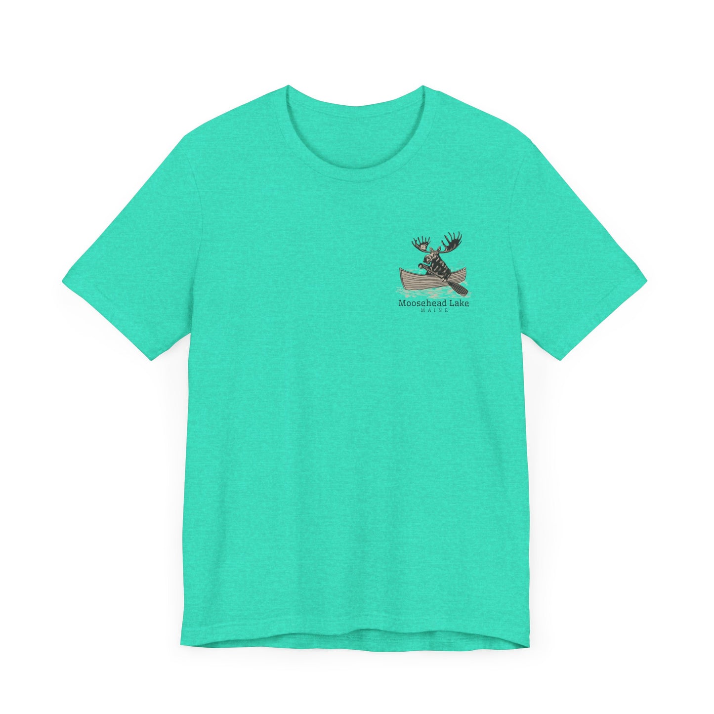 Moosehead Lake Maine Moose Rowing Adventure Tee - Unisex Jersey Short Sleeve T-Shirt