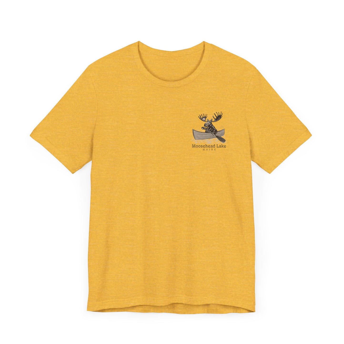 Moosehead Lake Maine Moose Rowing Adventure Tee - Unisex Jersey Short Sleeve T-Shirt