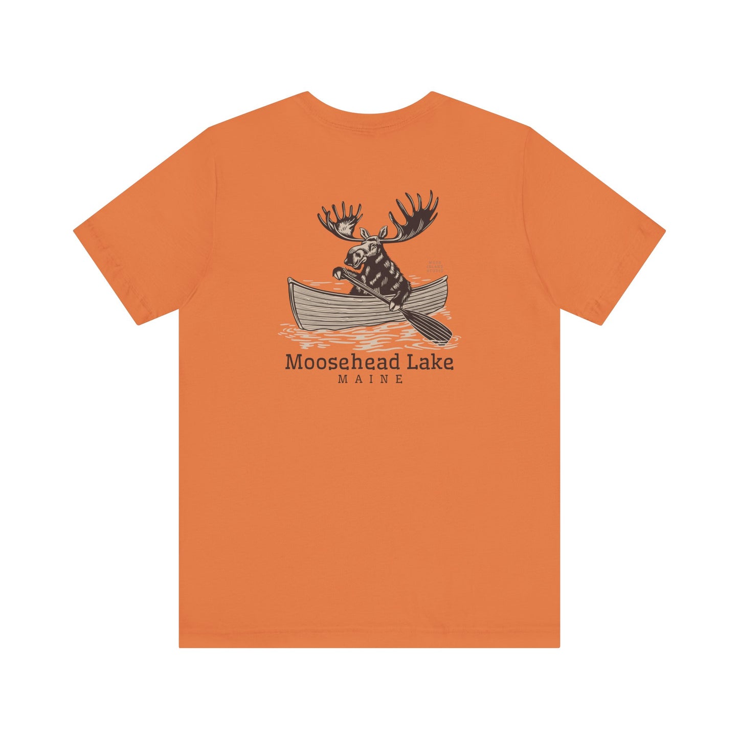 Moosehead Lake Maine Moose Rowing Adventure Tee - Unisex Jersey Short Sleeve T-Shirt