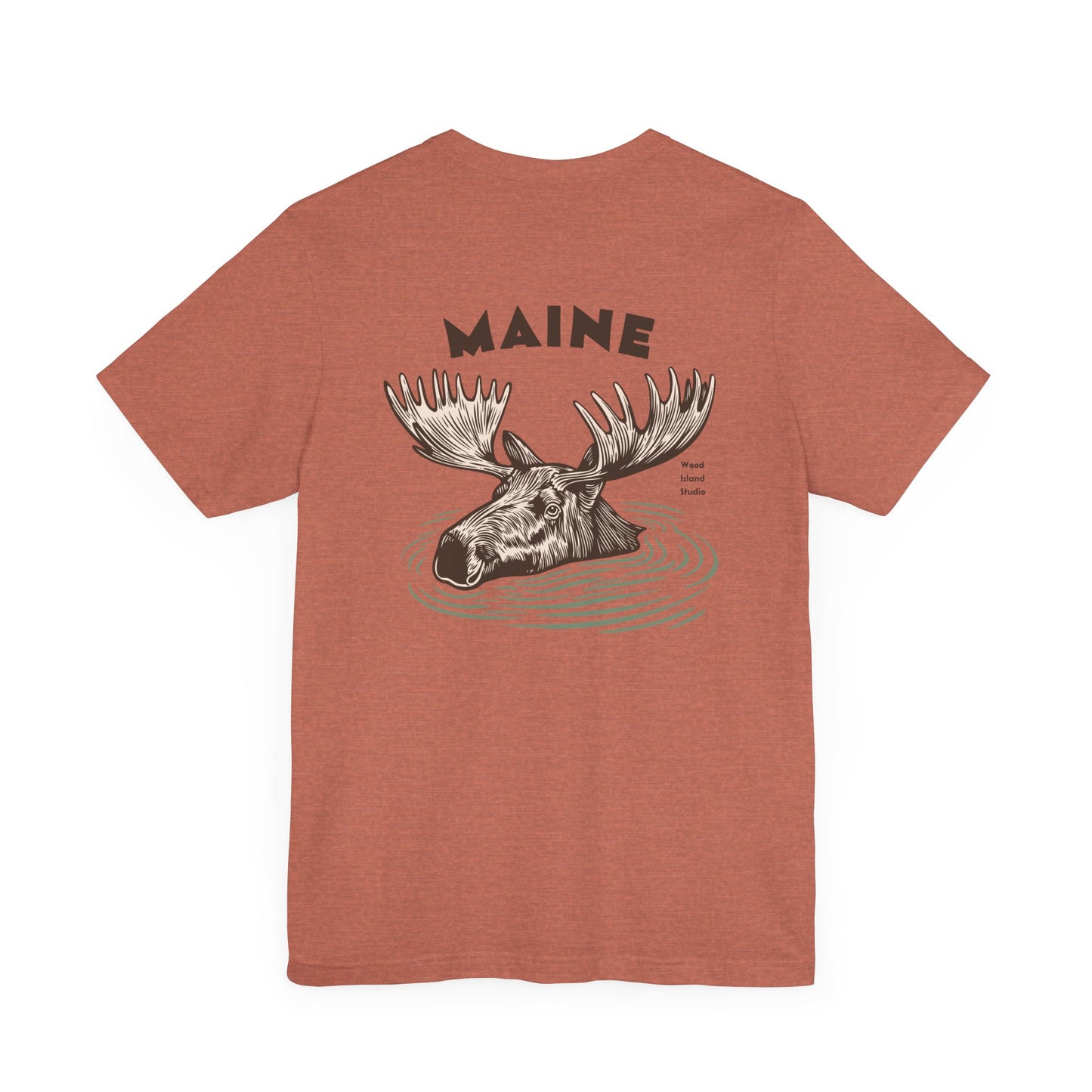Maine Moose Humor Graphic Tee - Unisex Short Sleeve T-Shirt