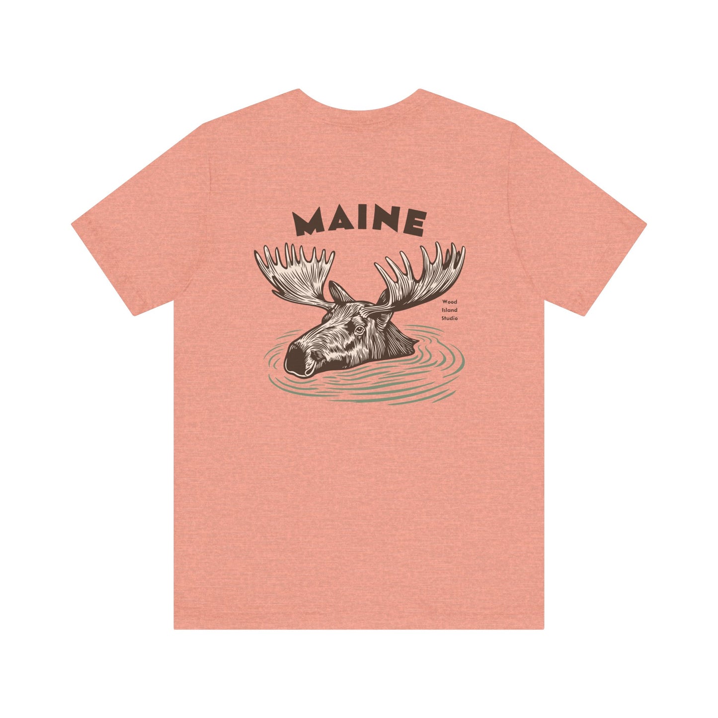 Maine Moose Humor Graphic Tee - Unisex Short Sleeve T-Shirt