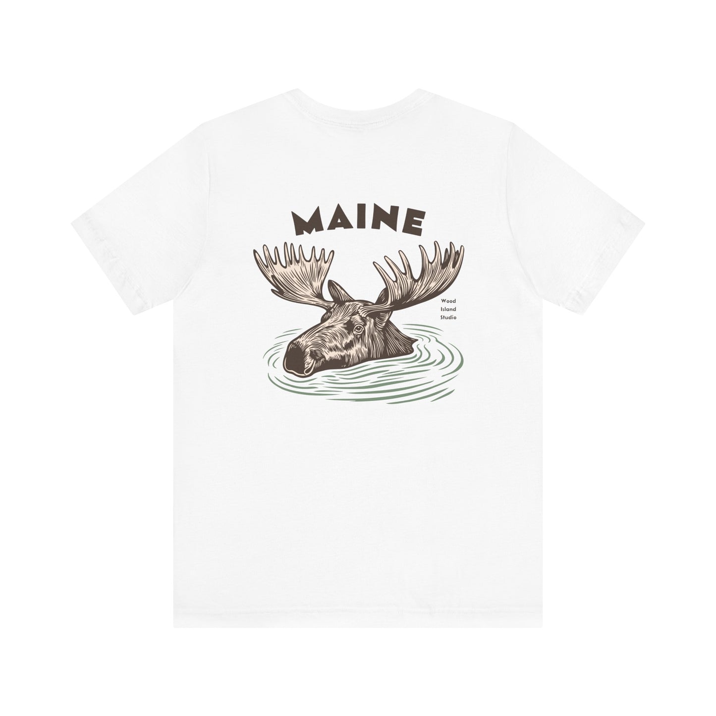Maine Moose Humor Graphic Tee - Unisex Short Sleeve T-Shirt